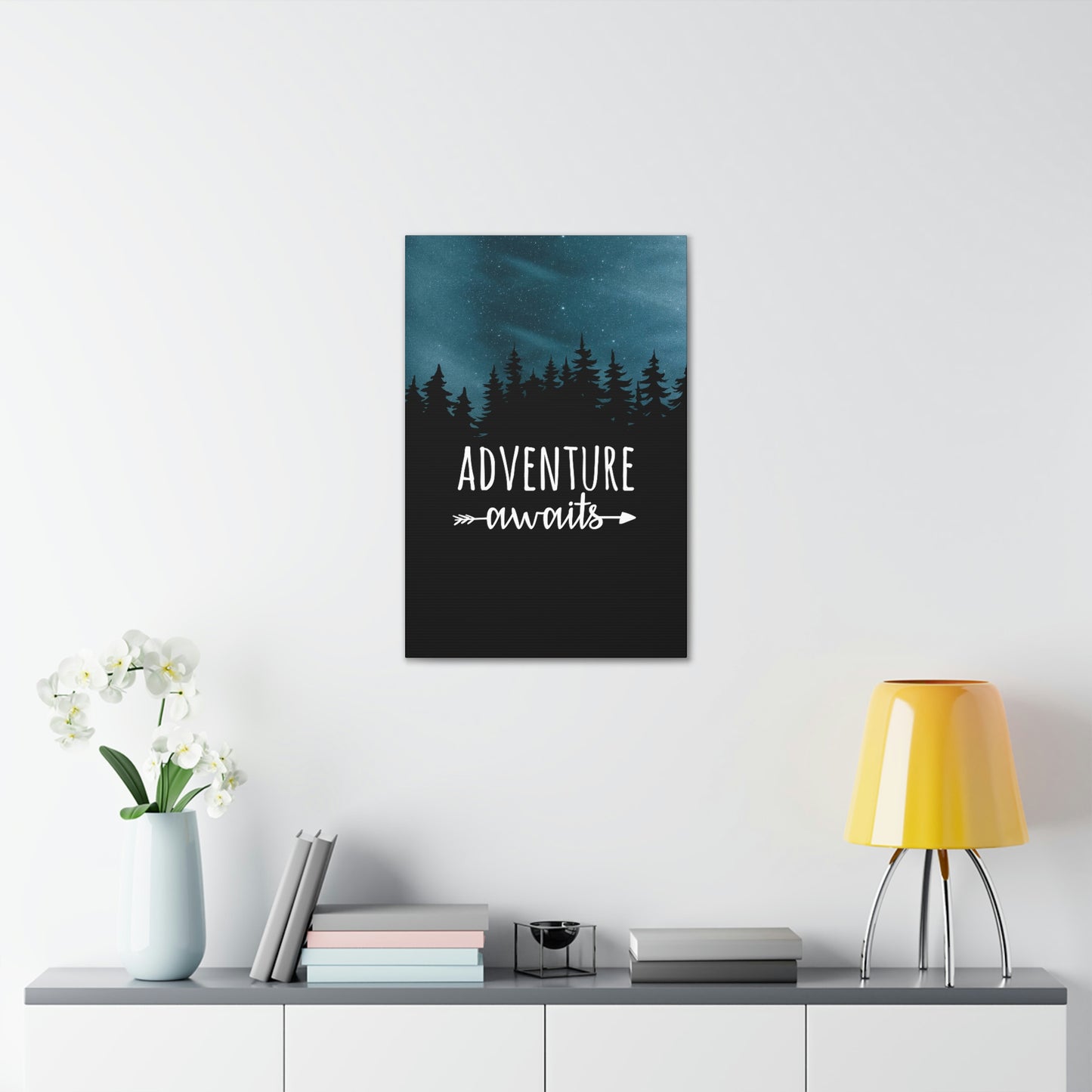 Adventure Awaits Art Vacation Landscape Explore Aesthetic Classic Art Canvas Gallery Wraps