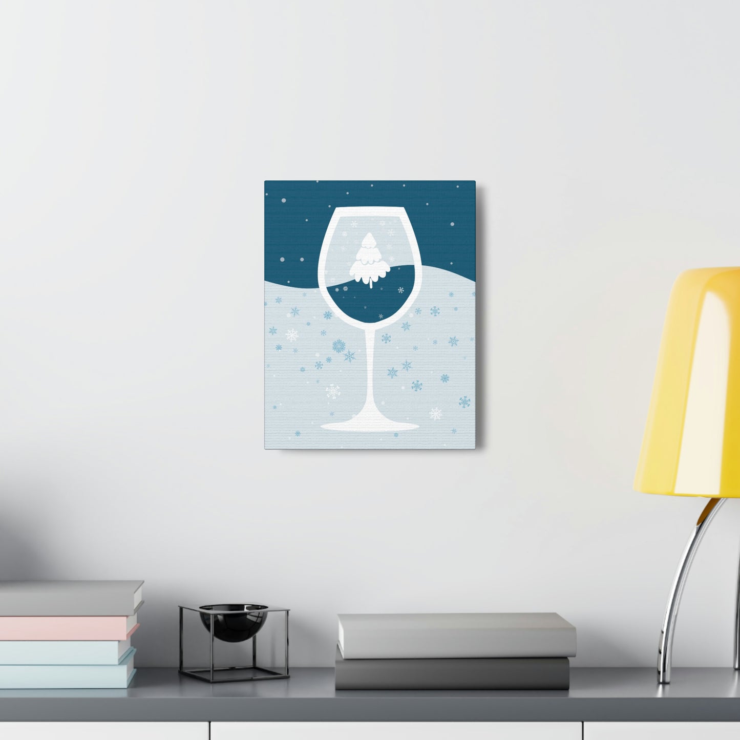 Ice Wine Winter Holidays Aesthetic Classic Art Canvas Gallery Wraps