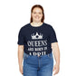 Queens Are Born in April Happy Birthday  Unisex Jersey Short Sleeve T-Shirt