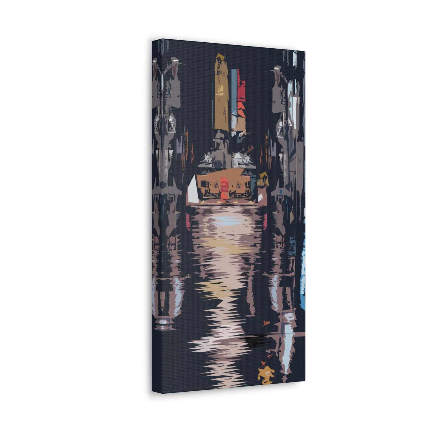 City Night Modern Abstract Classic Art Canvas Gallery Wraps