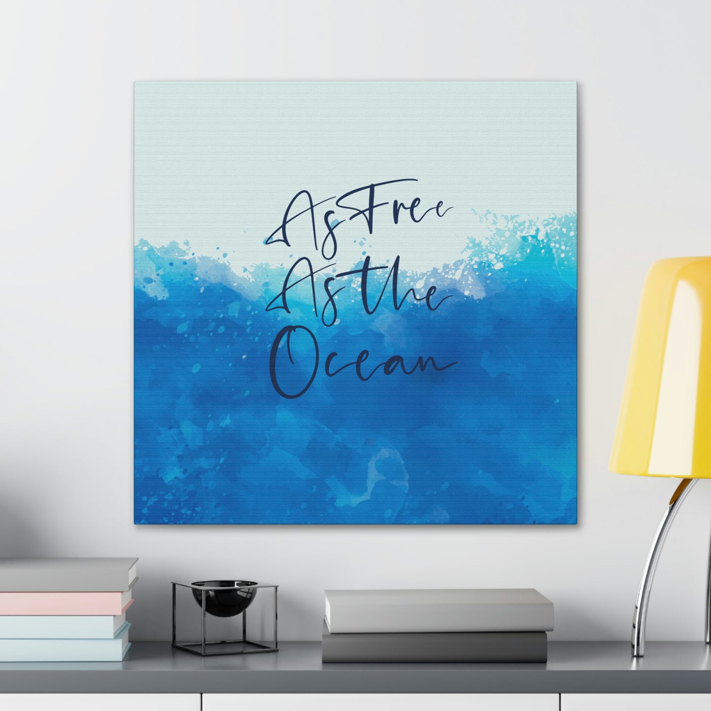 As Free As The Ocean Relationship Quotes Aesthetic Classic Art Canvas Gallery Wraps