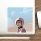 Astronaut Woman Aliens Minimal Art Aesthetic Graphic Die-Cut Sticker