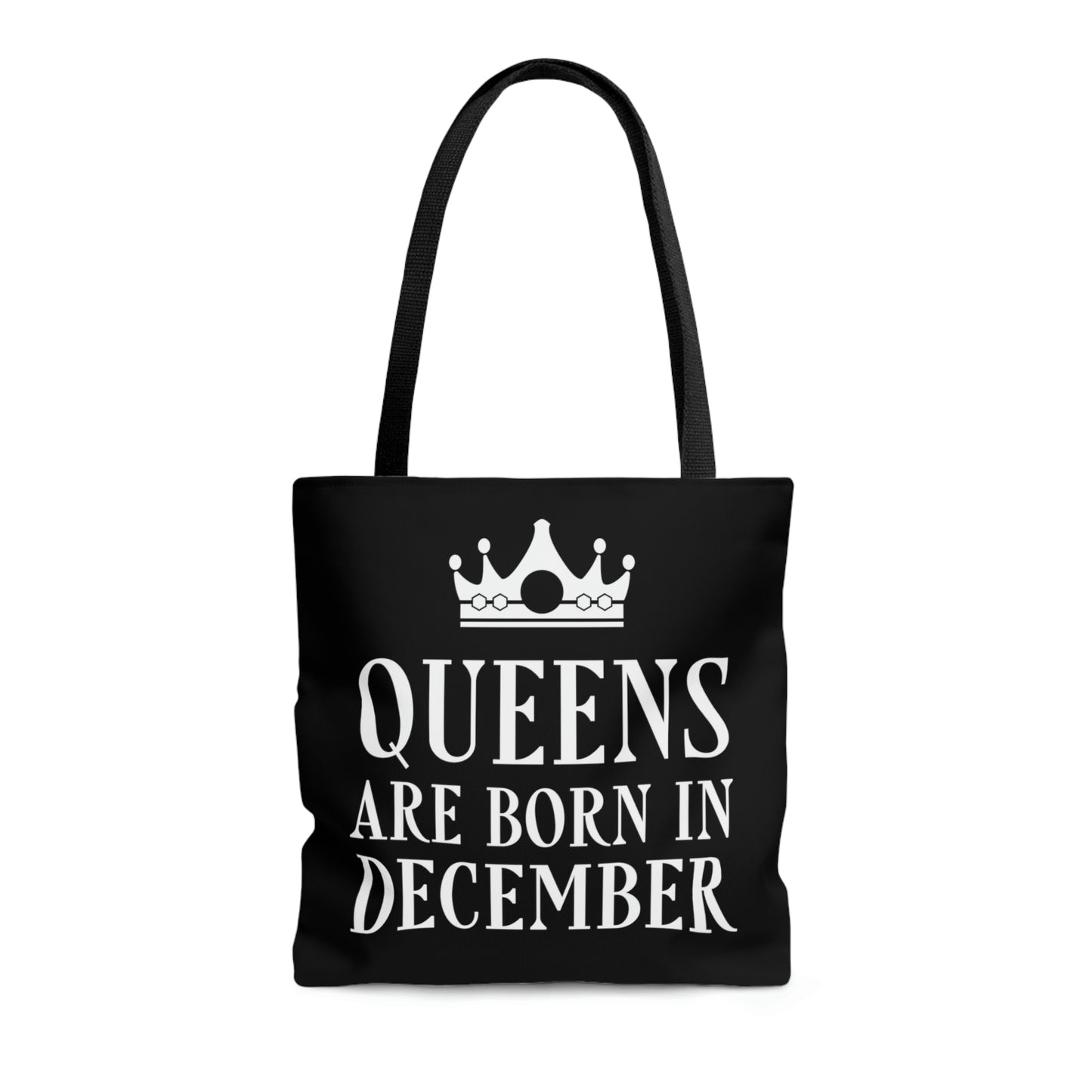 Queens Are Born in December Happy Birthday AOP Tote Bag