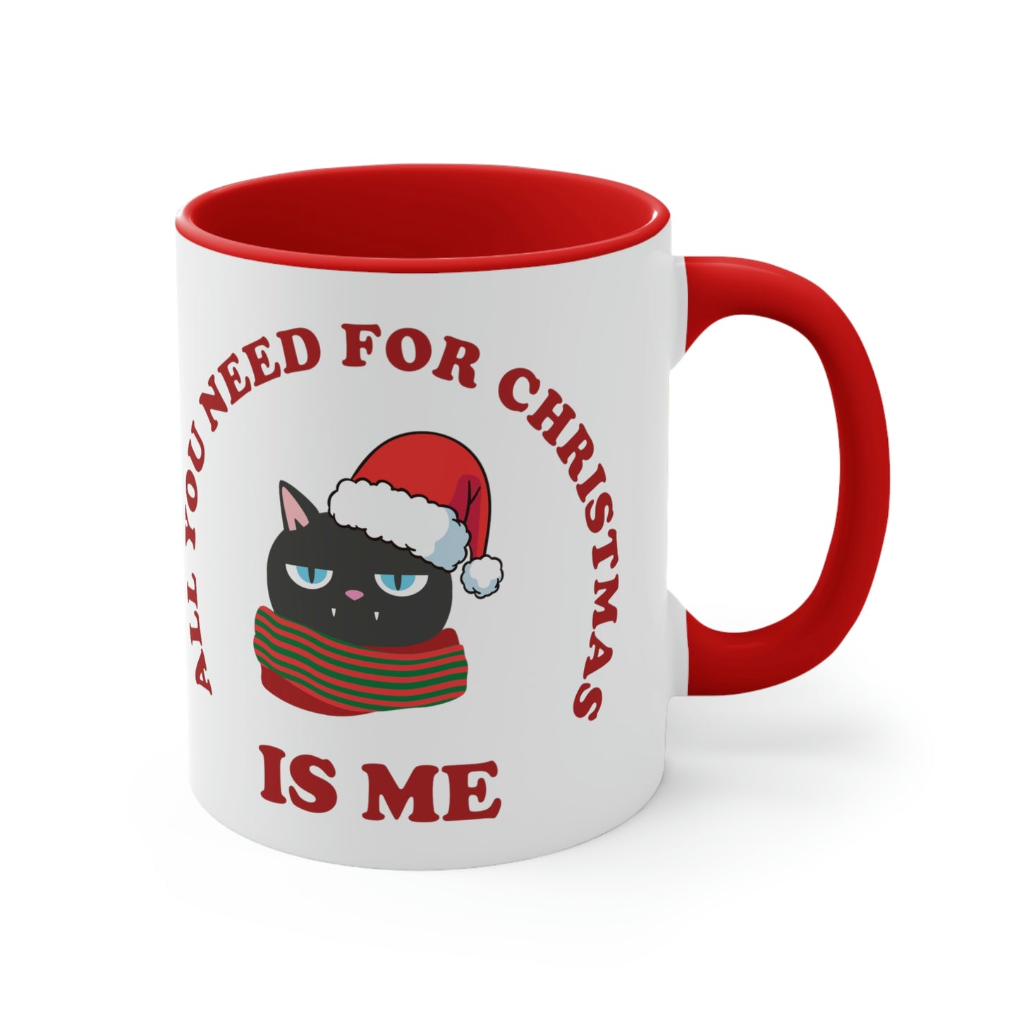 All You Need for Christmas is Me Grumpy Cat Classic Accent Coffee Mug 11oz