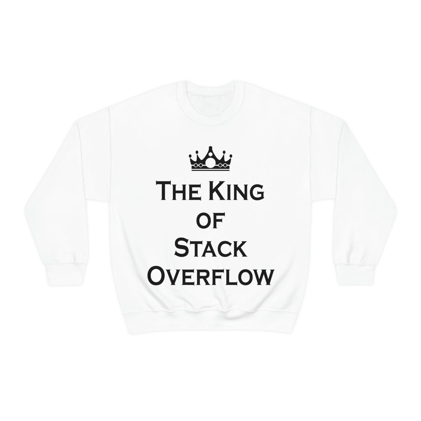 The King of Stack Overflow IT Funny Coding Unisex Heavy Blend™ Crewneck Sweatshirt