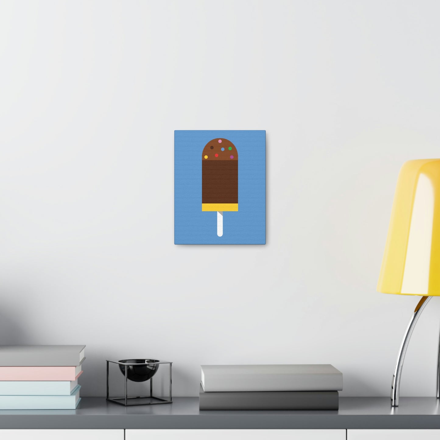 Ice Cream Lover Minimal Abstract Aesthetic Classic Art Canvas Gallery Wraps