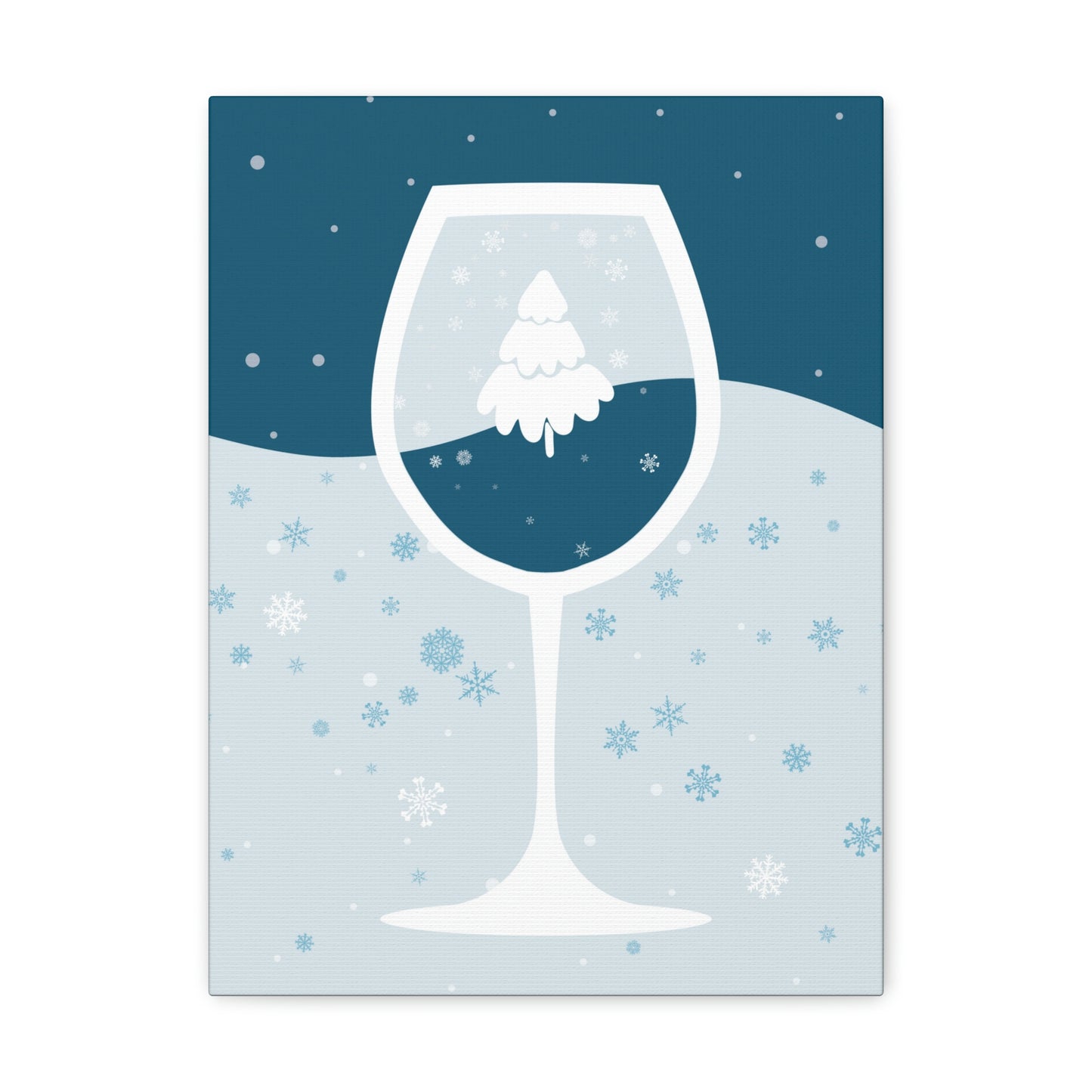 Ice Wine Winter Holidays Aesthetic Classic Art Canvas Gallery Wraps