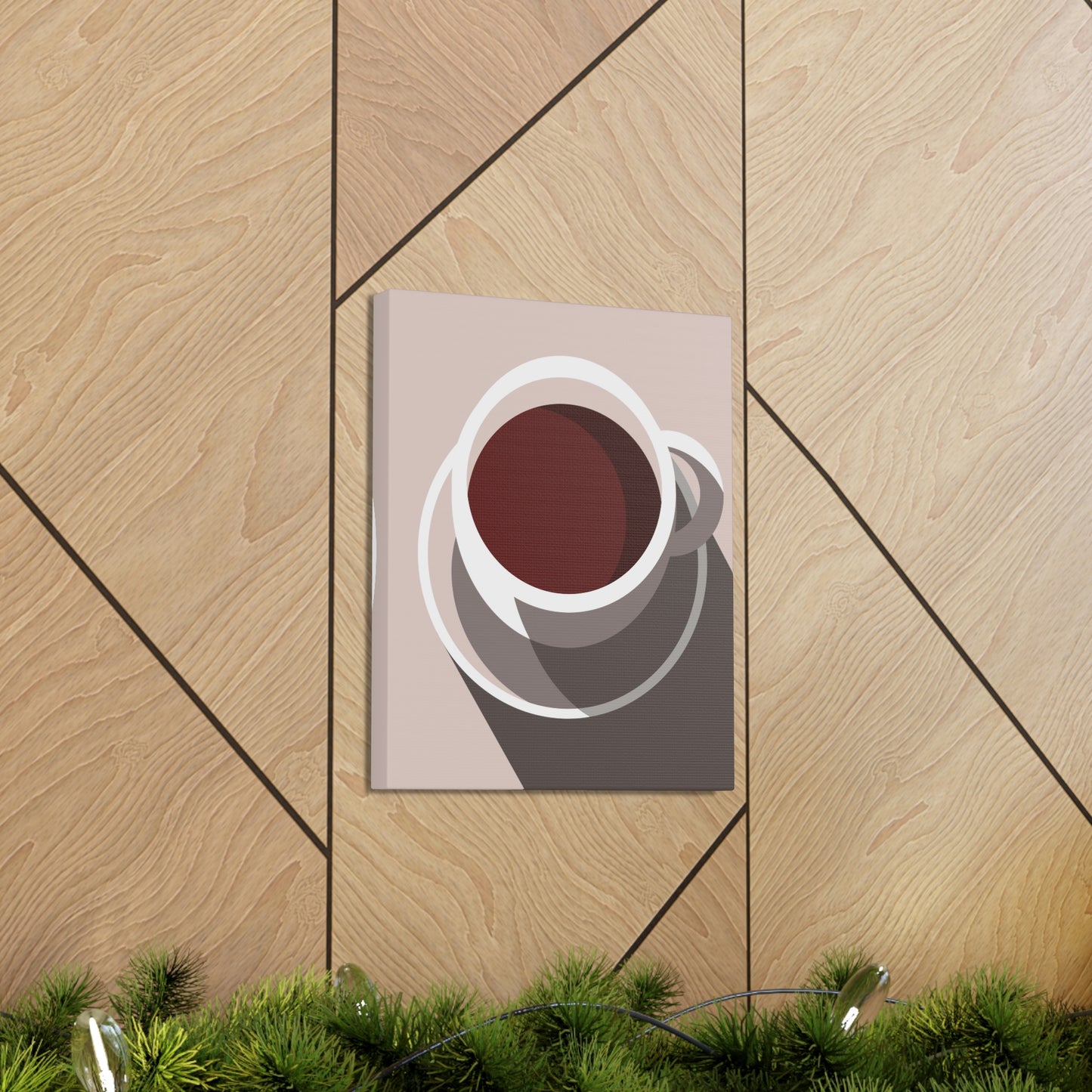 Cup Of Coffee Minimal Art Aesthetic Beige Aesthetic Classic Art Canvas Gallery Wraps