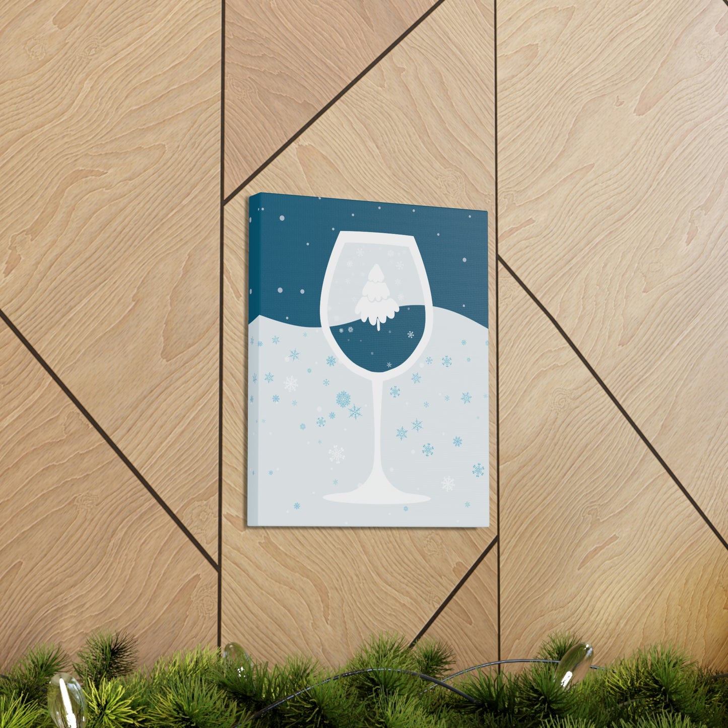 Ice Wine Winter Holidays Aesthetic Classic Art Canvas Gallery Wraps