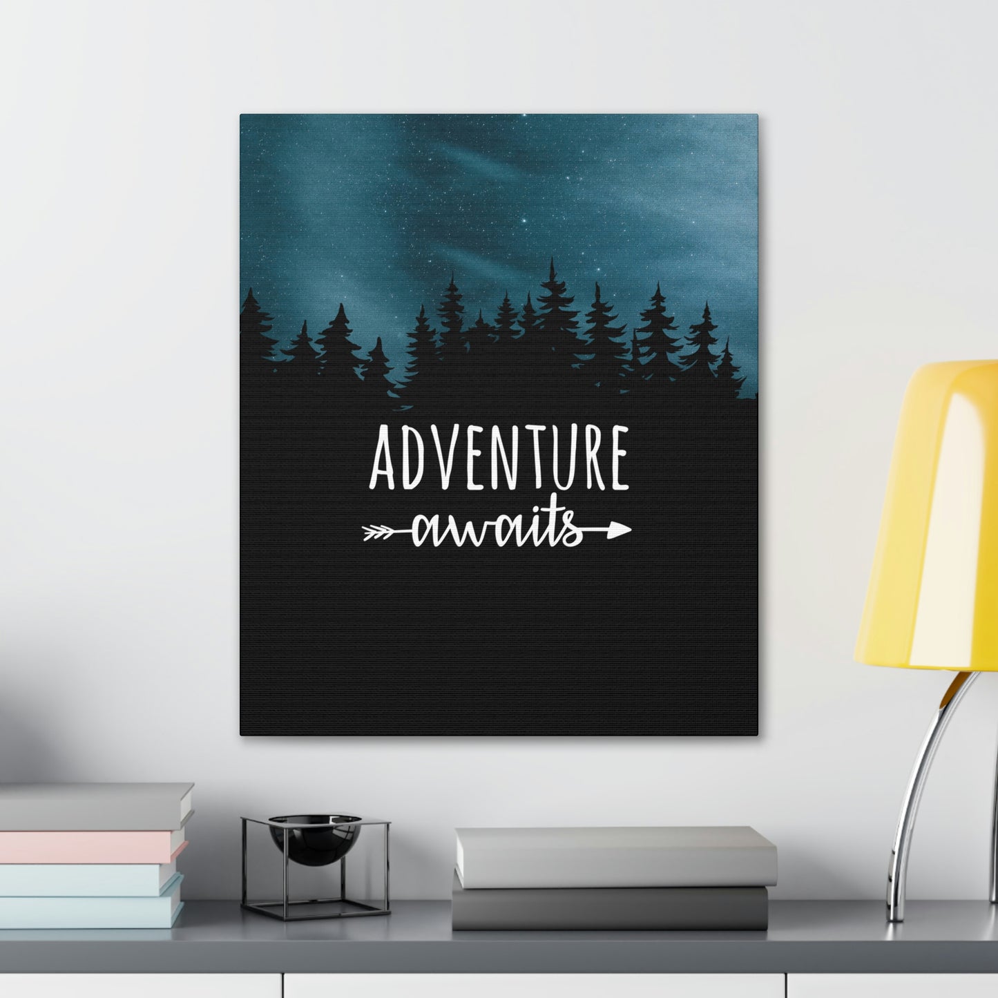 Adventure Awaits Art Vacation Landscape Explore Aesthetic Classic Art Canvas Gallery Wraps