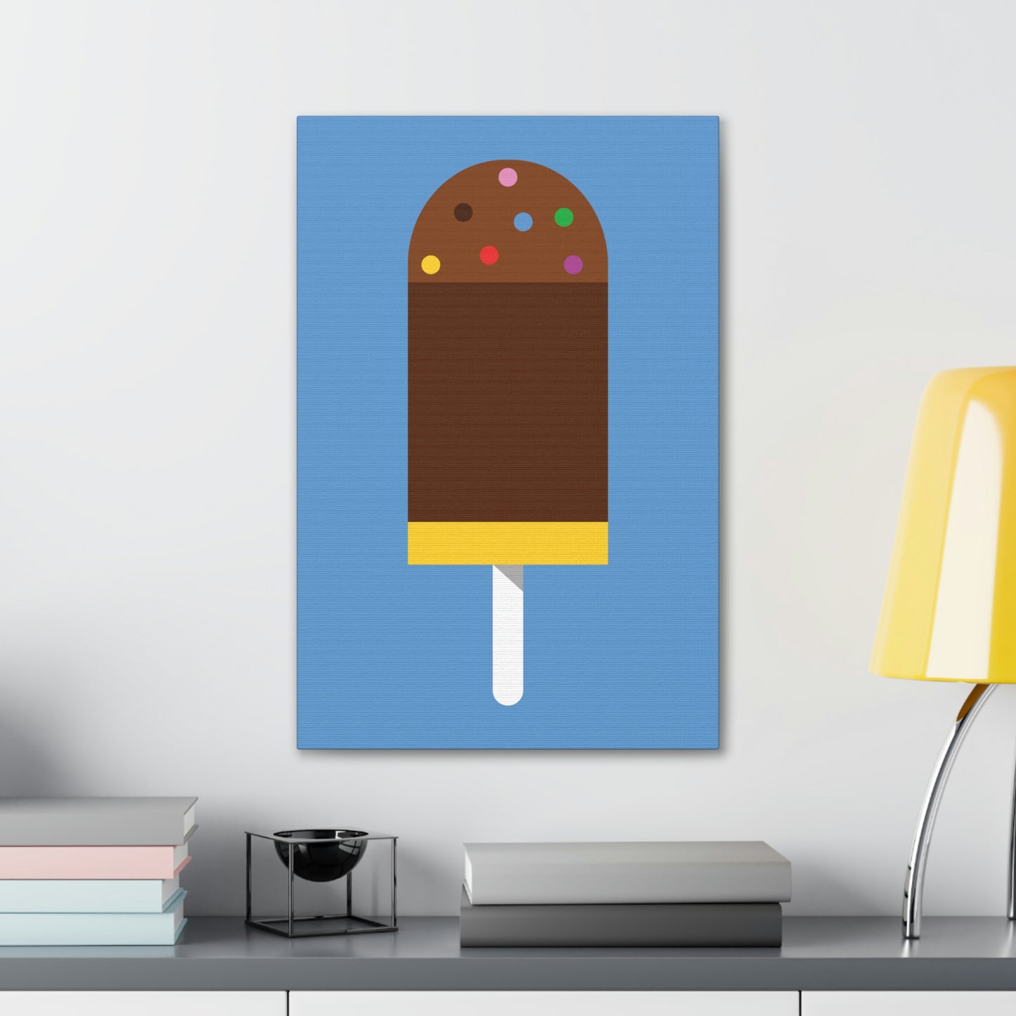 Ice Cream Lover Minimal Abstract Aesthetic Classic Art Canvas Gallery Wraps