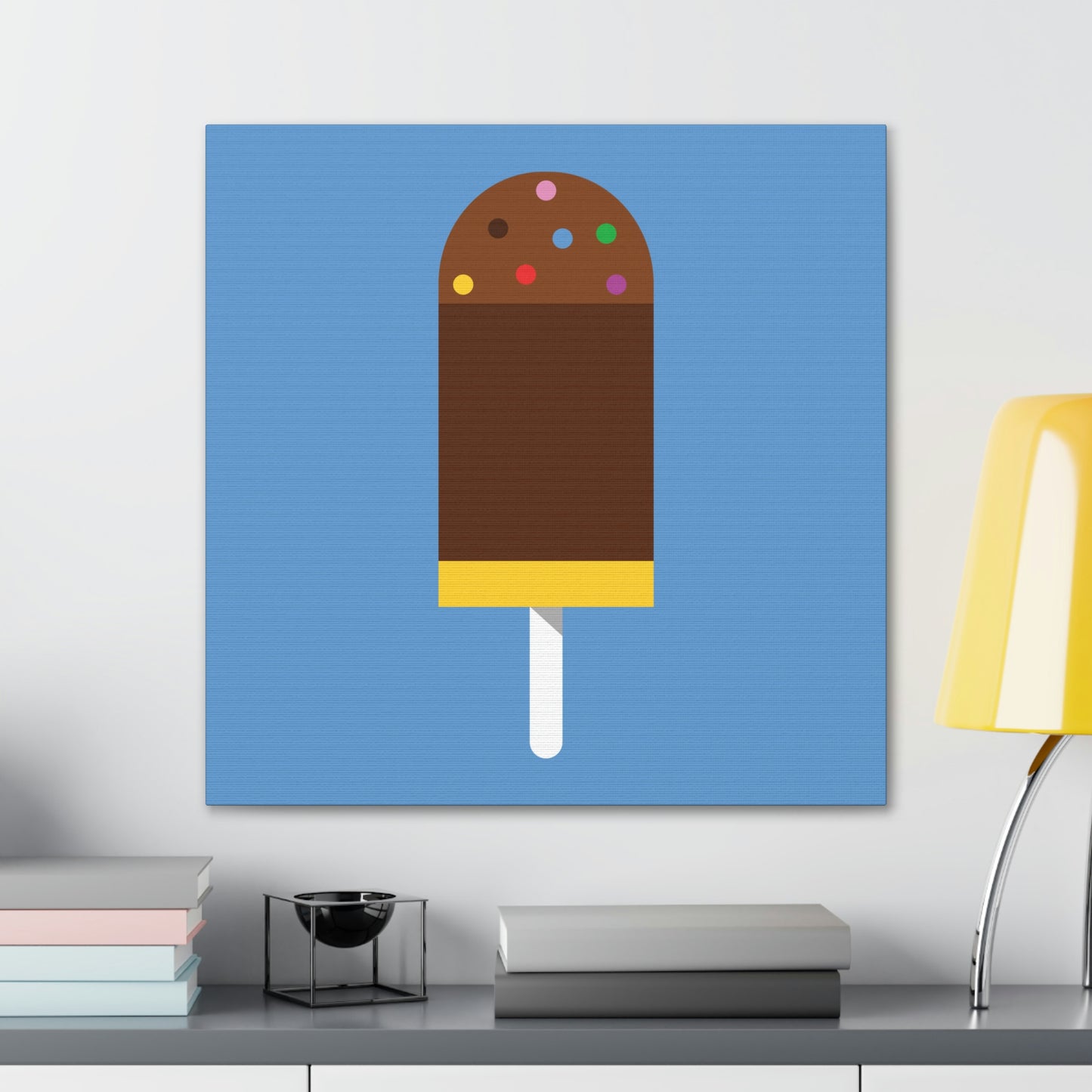 Ice Cream Lover Minimal Abstract Aesthetic Classic Art Canvas Gallery Wraps