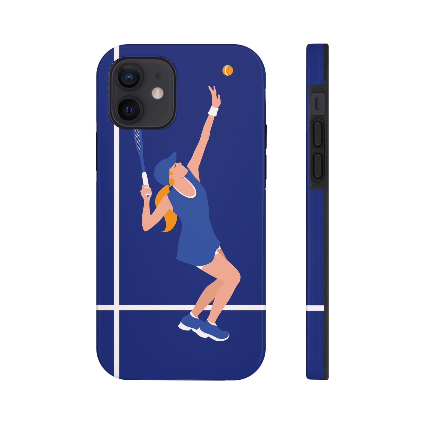 Tennis Player Blue Art Sports Team Tough Phone Cases Case-Mate