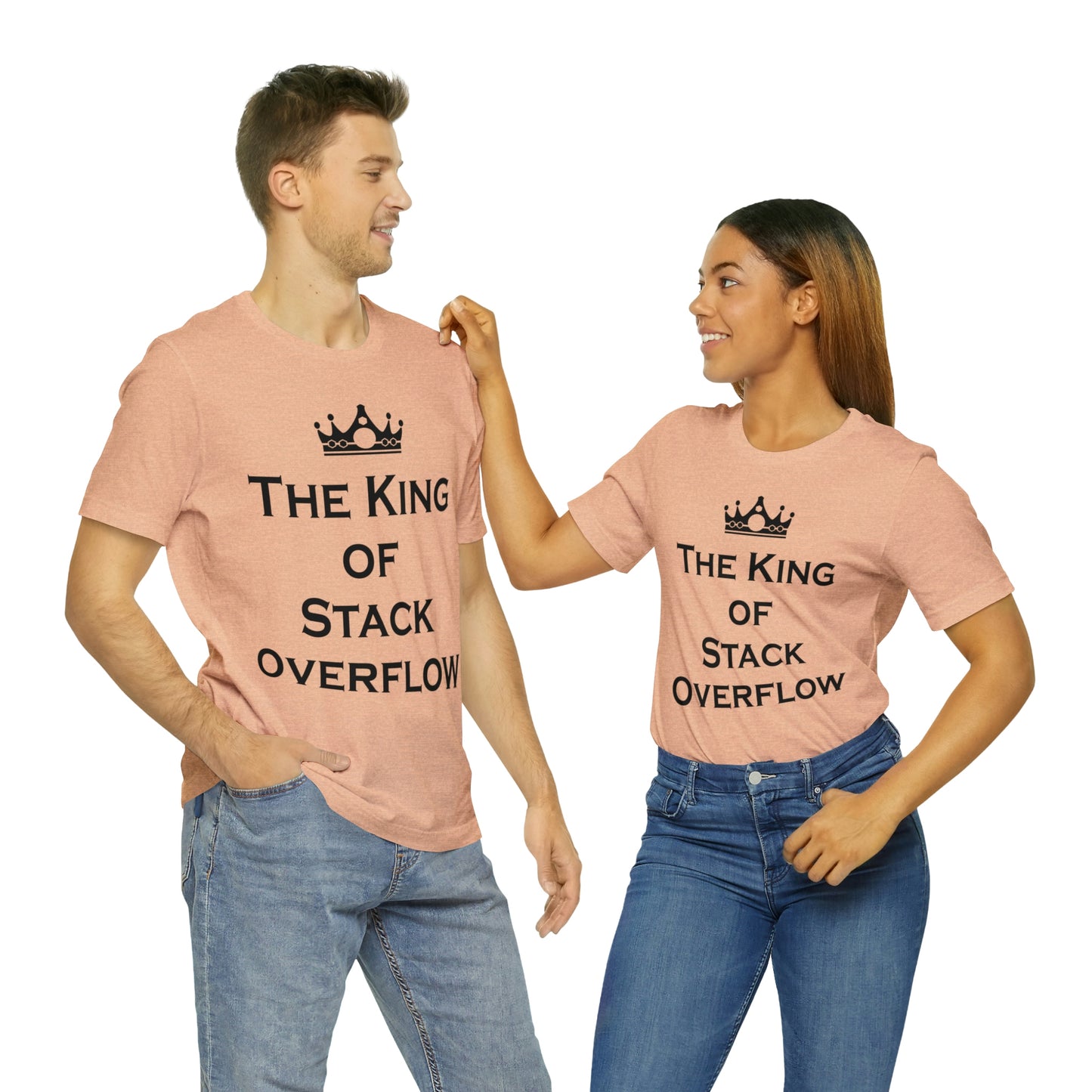 The King of Stack Overflow IT Funny Coding Unisex Jersey Short Sleeve T-Shirt