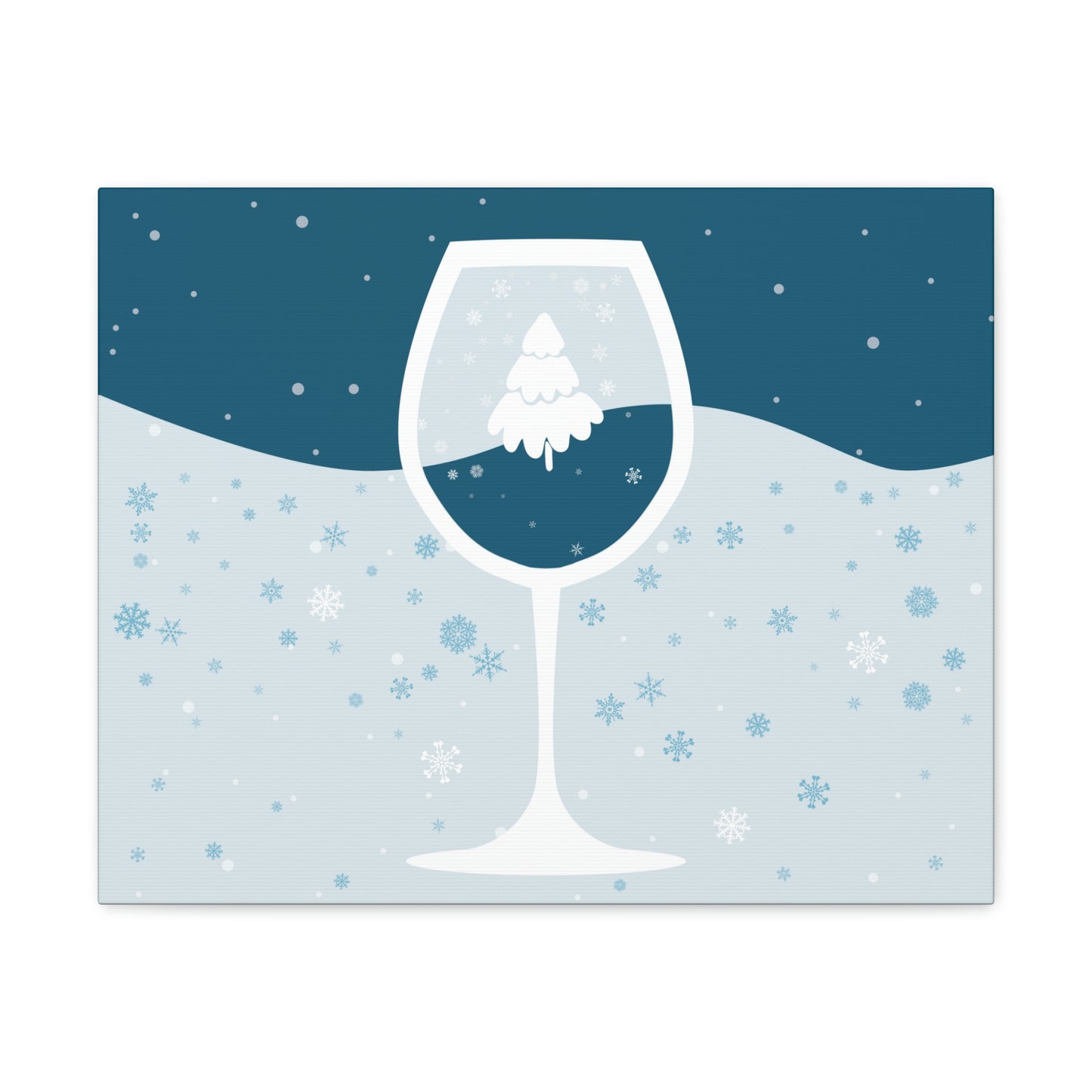 Ice Wine Winter Holidays Aesthetic Classic Art Canvas Gallery Wraps