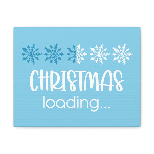 Christmas Loading Funny Snow Setup Aesthetic Classic Art Canvas Gallery Wraps