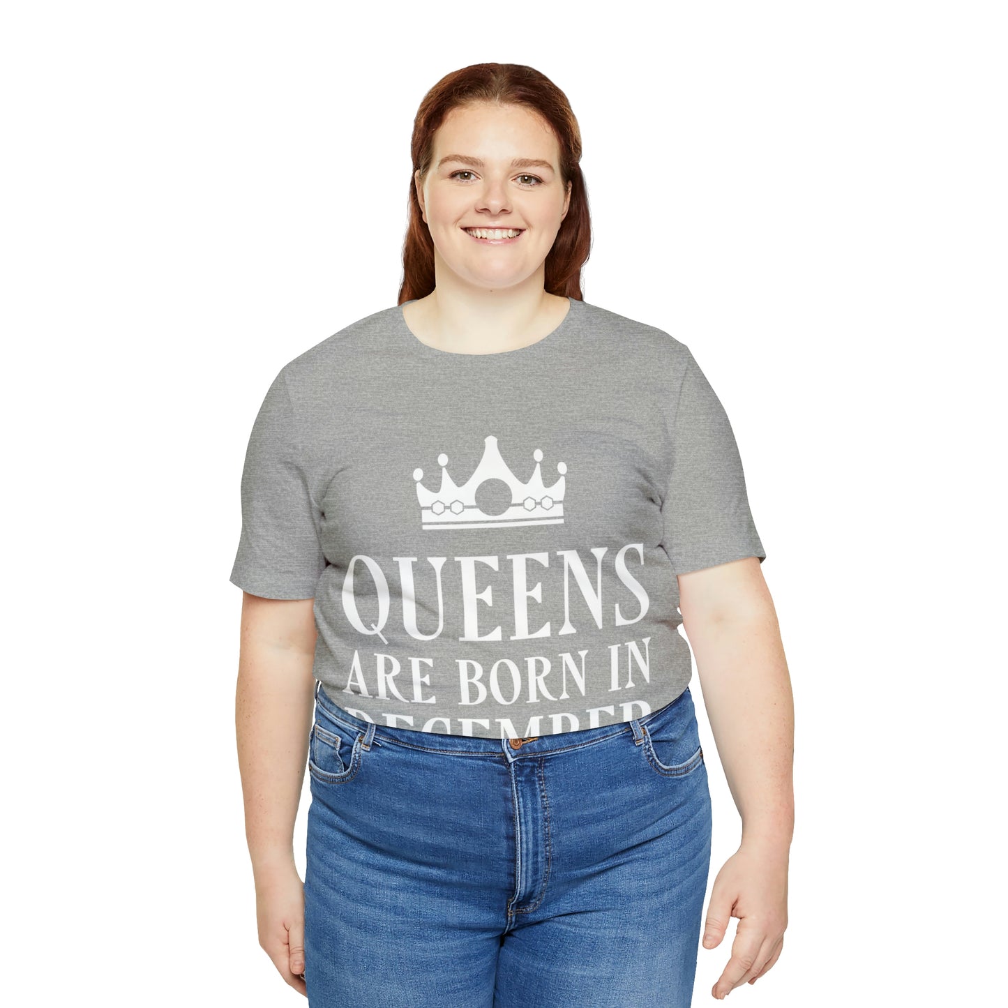 Queens Are Born in December Unisex Jersey Short Sleeve T-Shirt