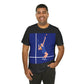 Tennis Player Blue Art Sports Team Unisex Jersey Short Sleeve T-Shirt
