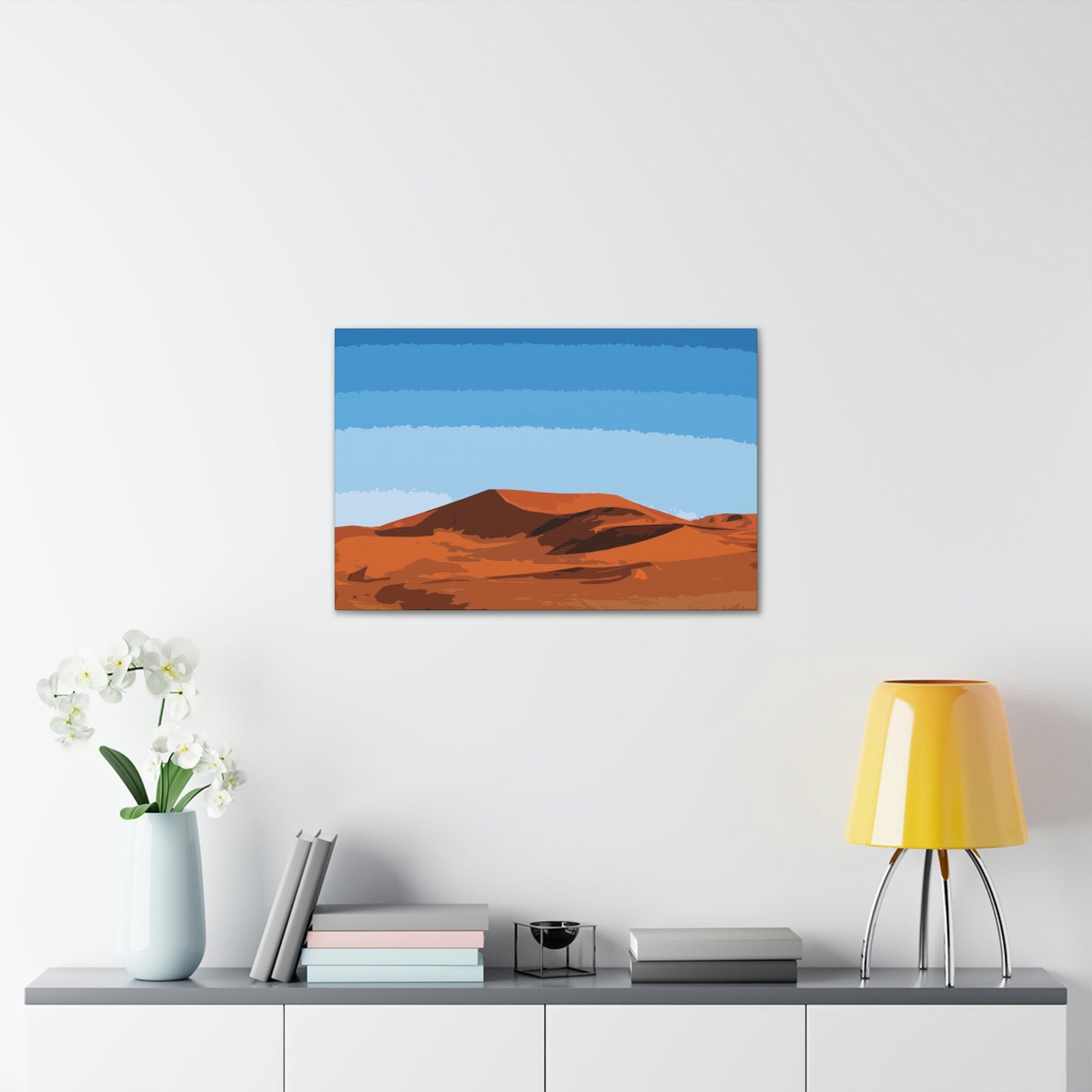 Landscape Desert Orange Sand Abstract Nature Modern Aesthetics Aesthetic Classic Art Canvas Gallery Wraps