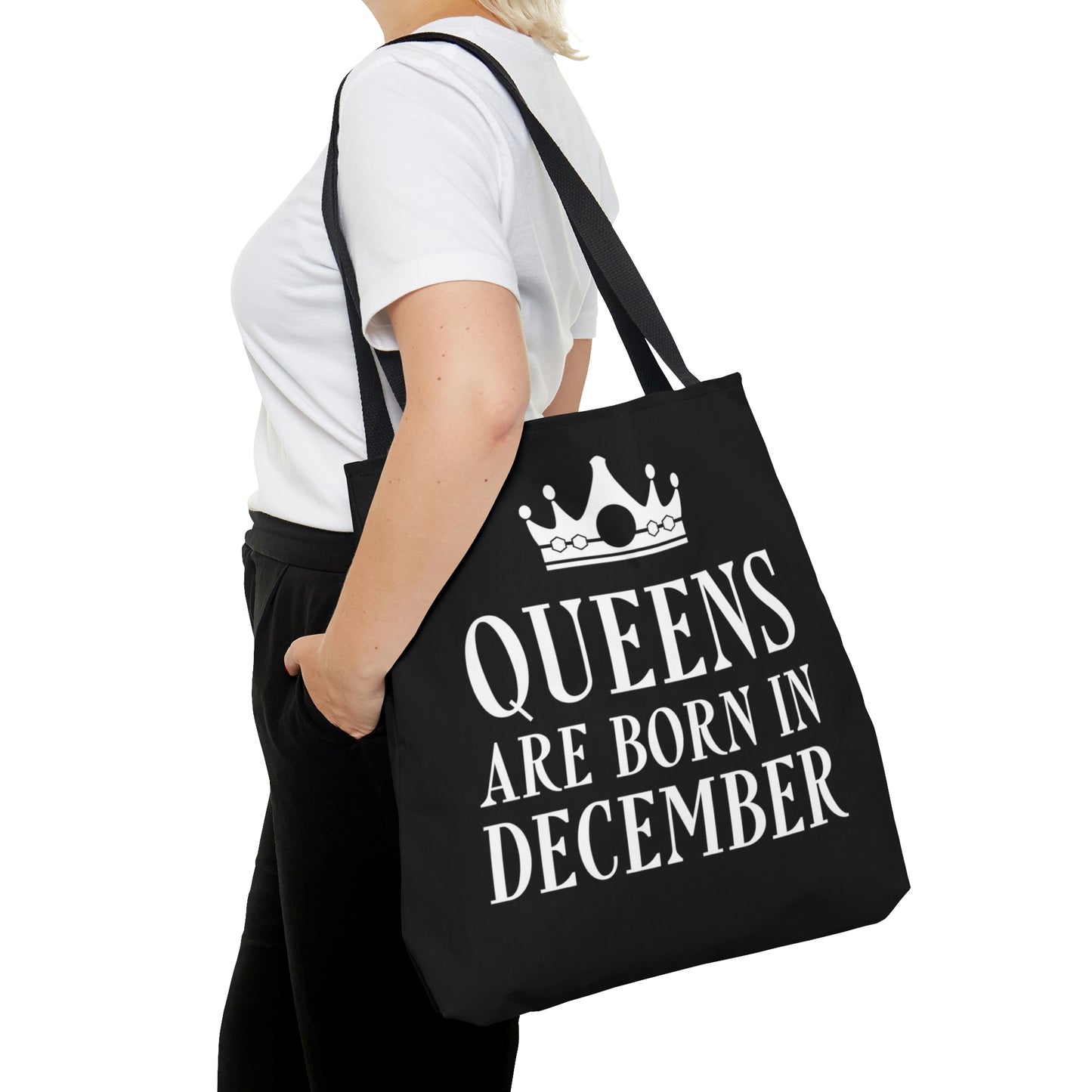 Queens Are Born in December Happy Birthday AOP Tote Bag