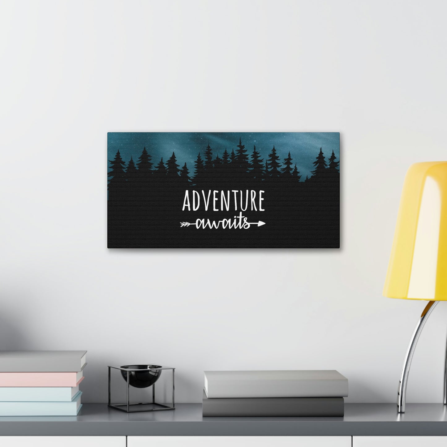 Adventure Awaits Art Vacation Landscape Explore Aesthetic Classic Art Canvas Gallery Wraps