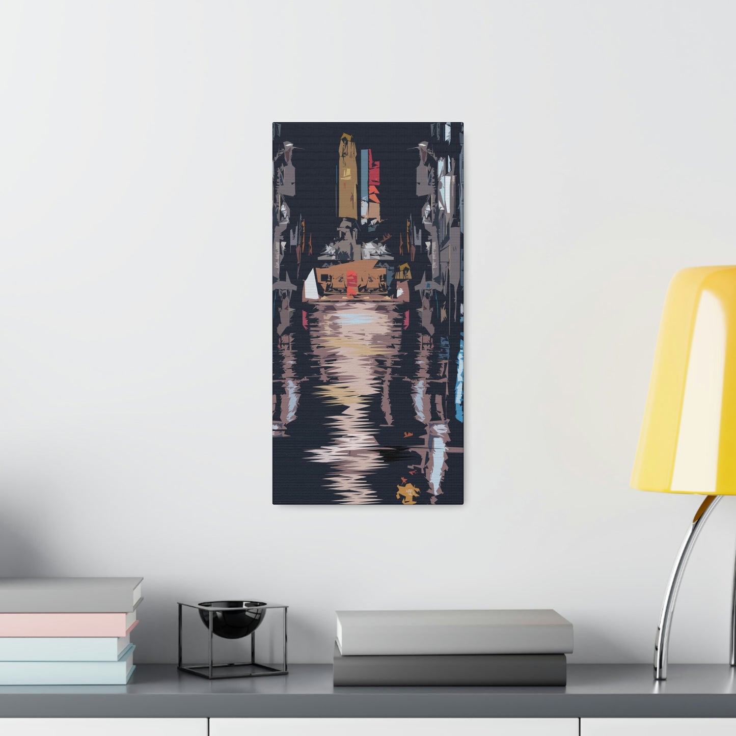 City Night Modern Abstract Classic Art Canvas Gallery Wraps