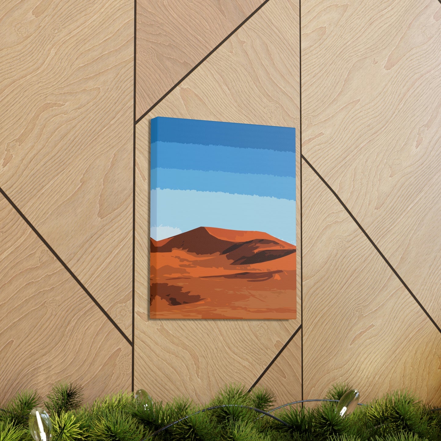 Landscape Desert Orange Sand Abstract Nature Modern Aesthetics Aesthetic Classic Art Canvas Gallery Wraps