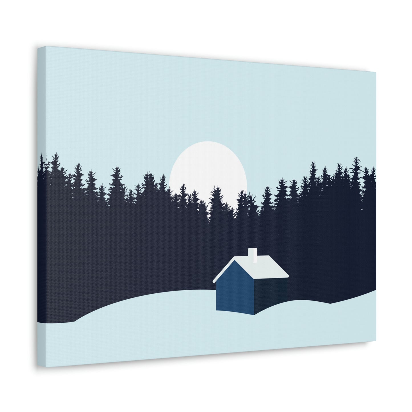 Frosty Morning Forest Minimal Aesthetic Classic Art Canvas Gallery Wraps