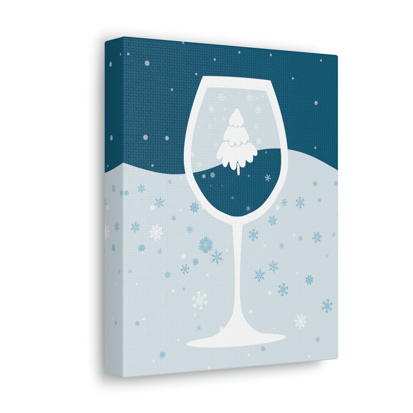 Ice Wine Winter Holidays Aesthetic Classic Art Canvas Gallery Wraps