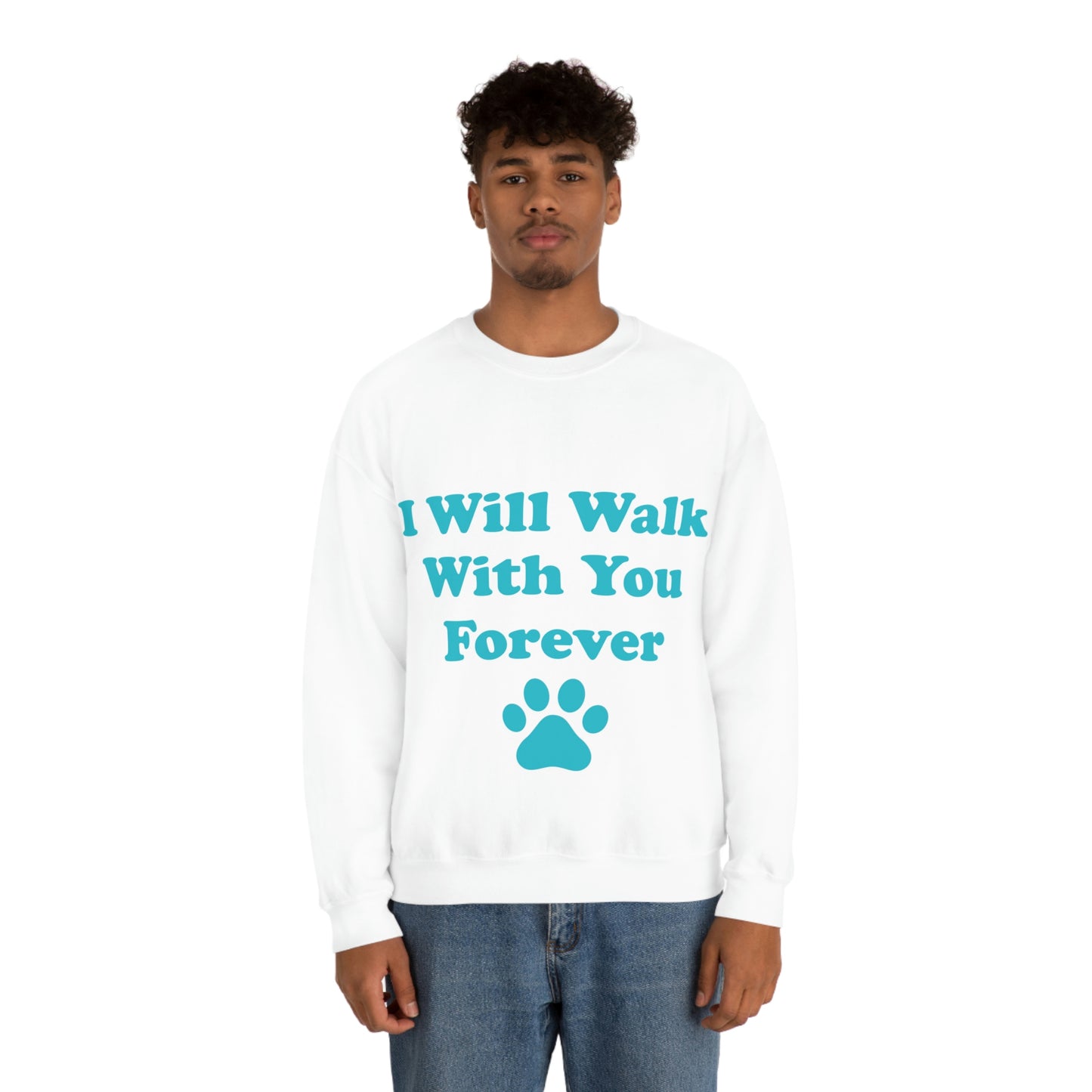 I Will Walk With You Forever Cat Lover Unisex Heavy Blend™ Crewneck Sweatshirt