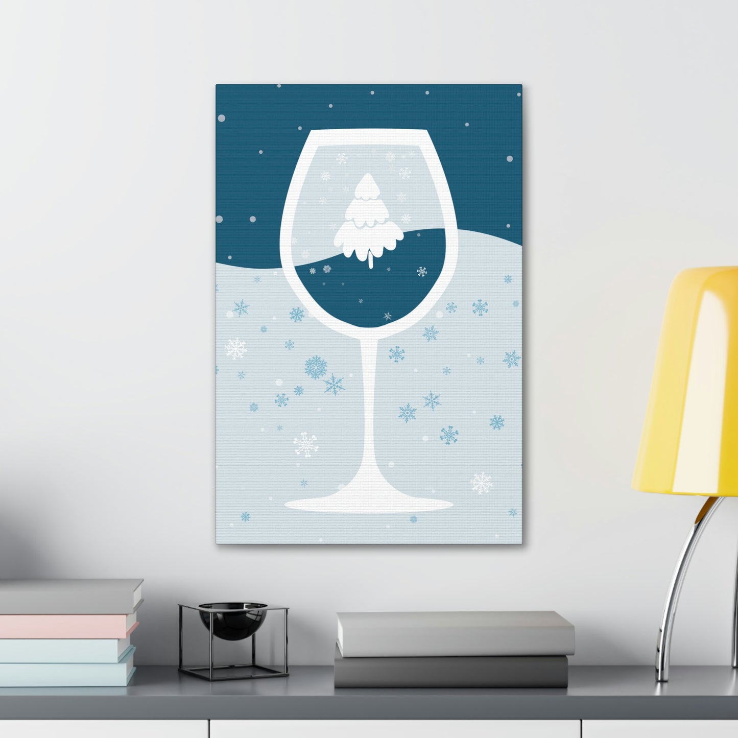 Ice Wine Winter Holidays Aesthetic Classic Art Canvas Gallery Wraps