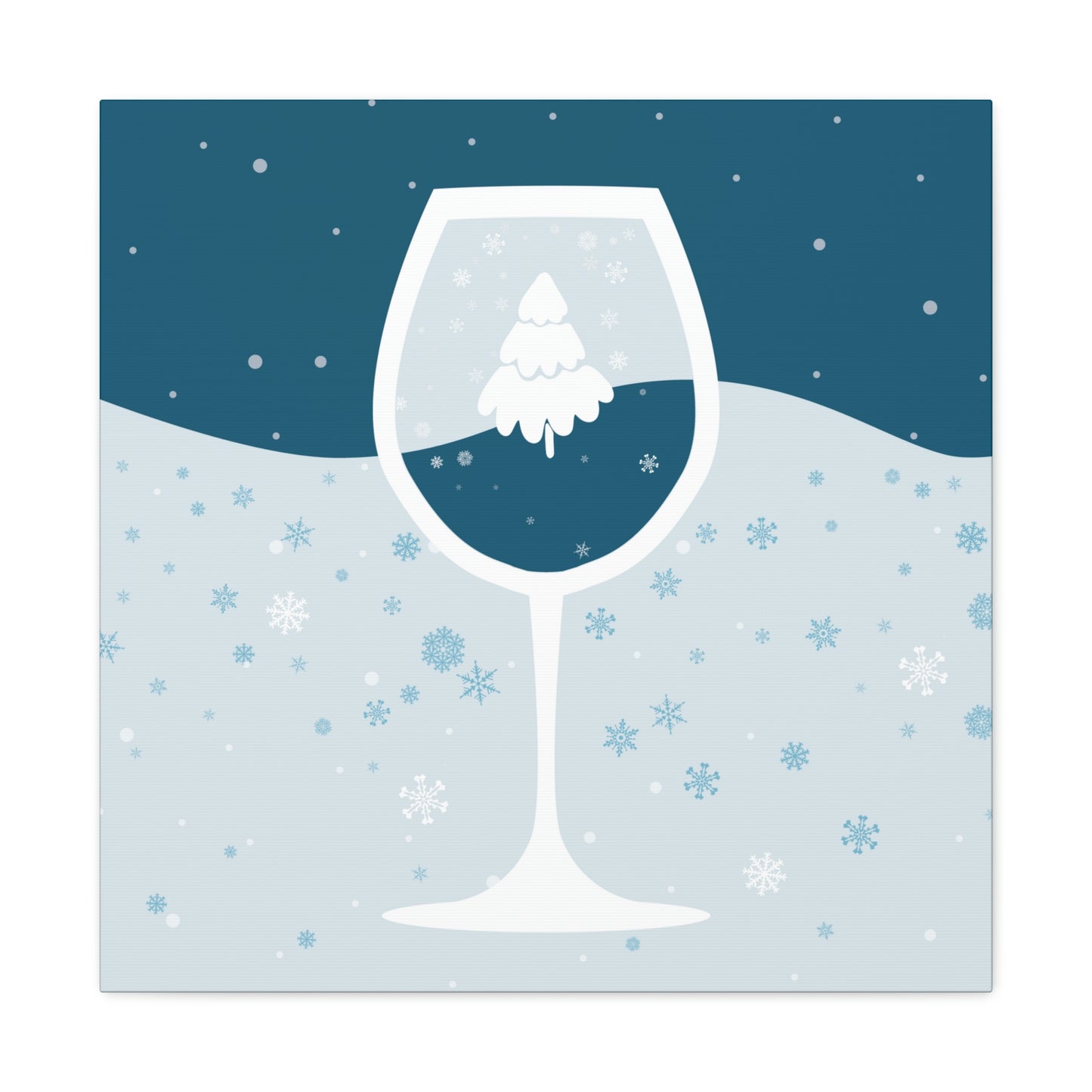 Ice Wine Winter Holidays Aesthetic Classic Art Canvas Gallery Wraps