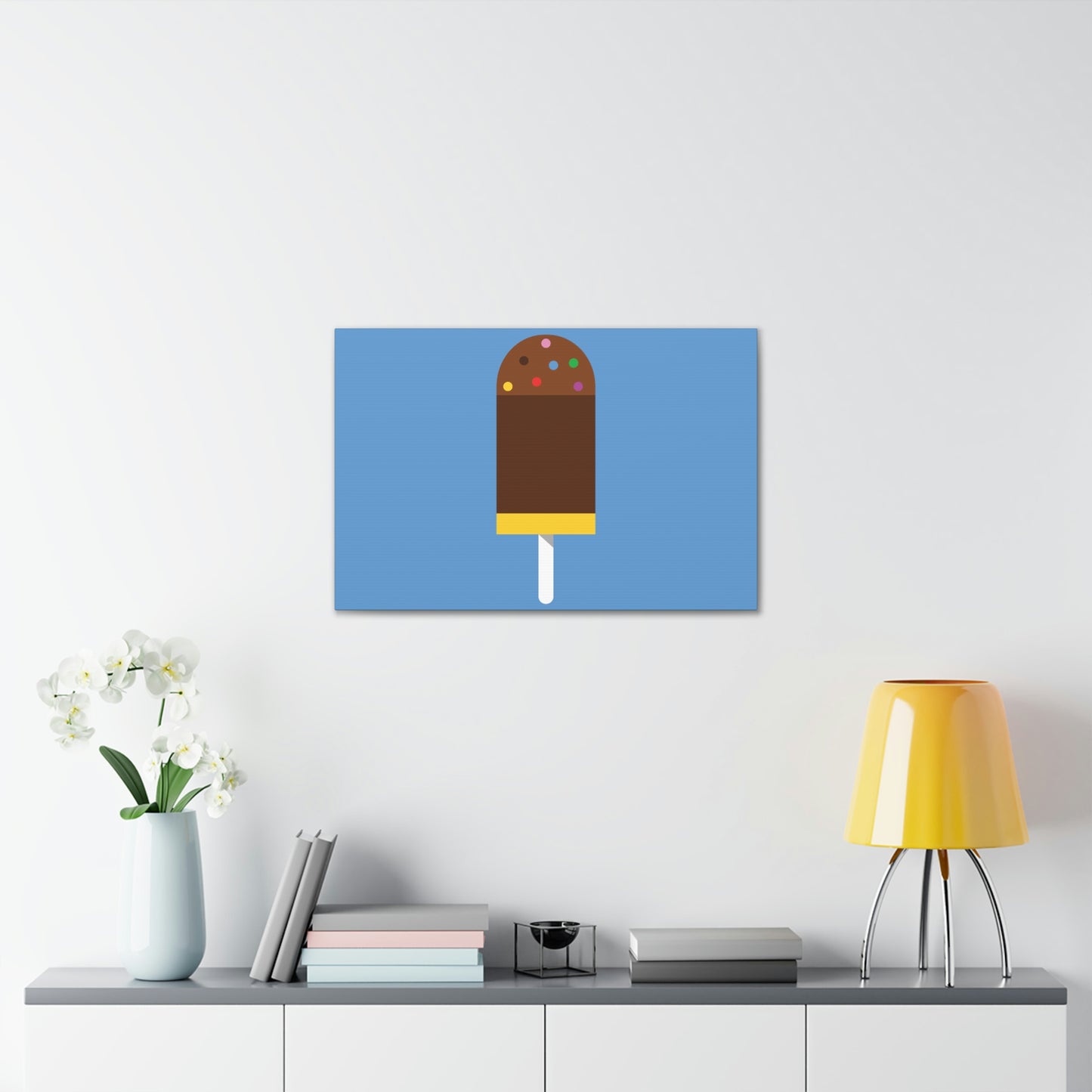 Ice Cream Lover Minimal Abstract Aesthetic Classic Art Canvas Gallery Wraps