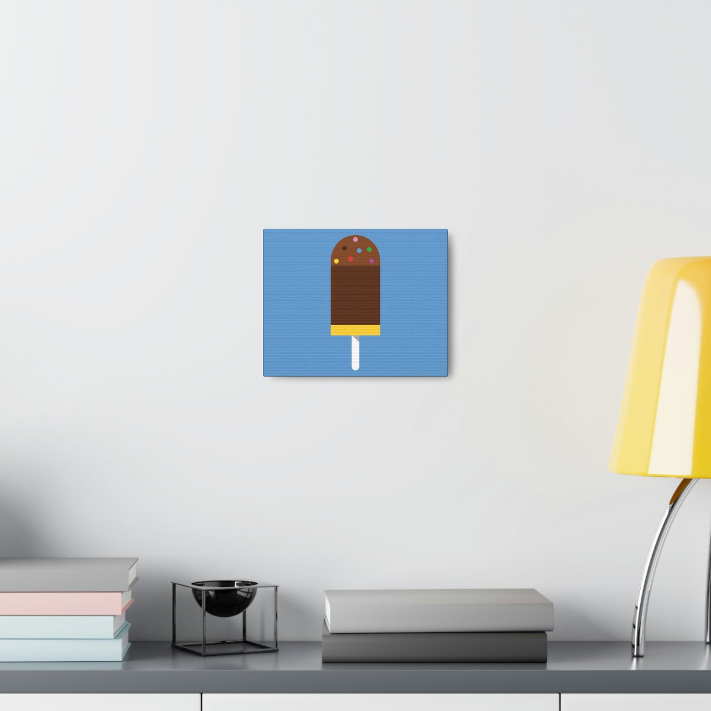 Ice Cream Lover Minimal Abstract Aesthetic Classic Art Canvas Gallery Wraps