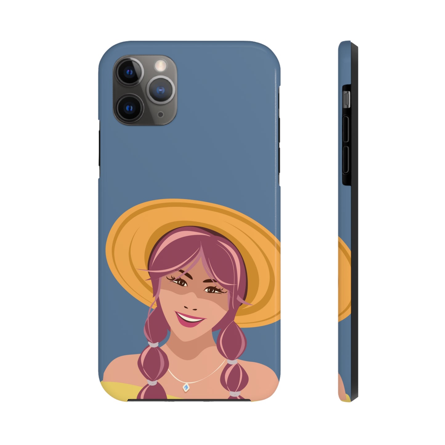 Happy Woman with Rose Hair Aesthetic Art Tough Phone Cases Case-Mate