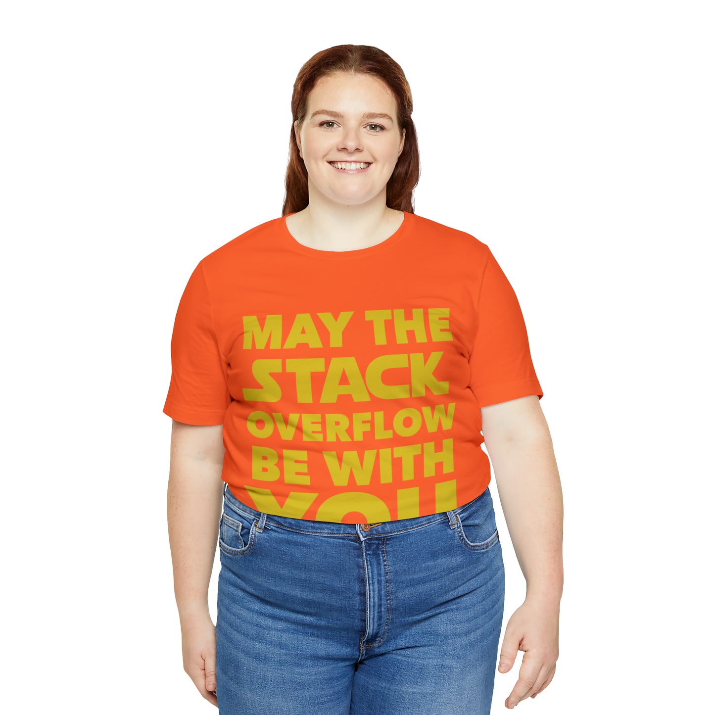 May The Stack Overflow Be With You Programming Humor Unisex Jersey Short Sleeve T-Shirt