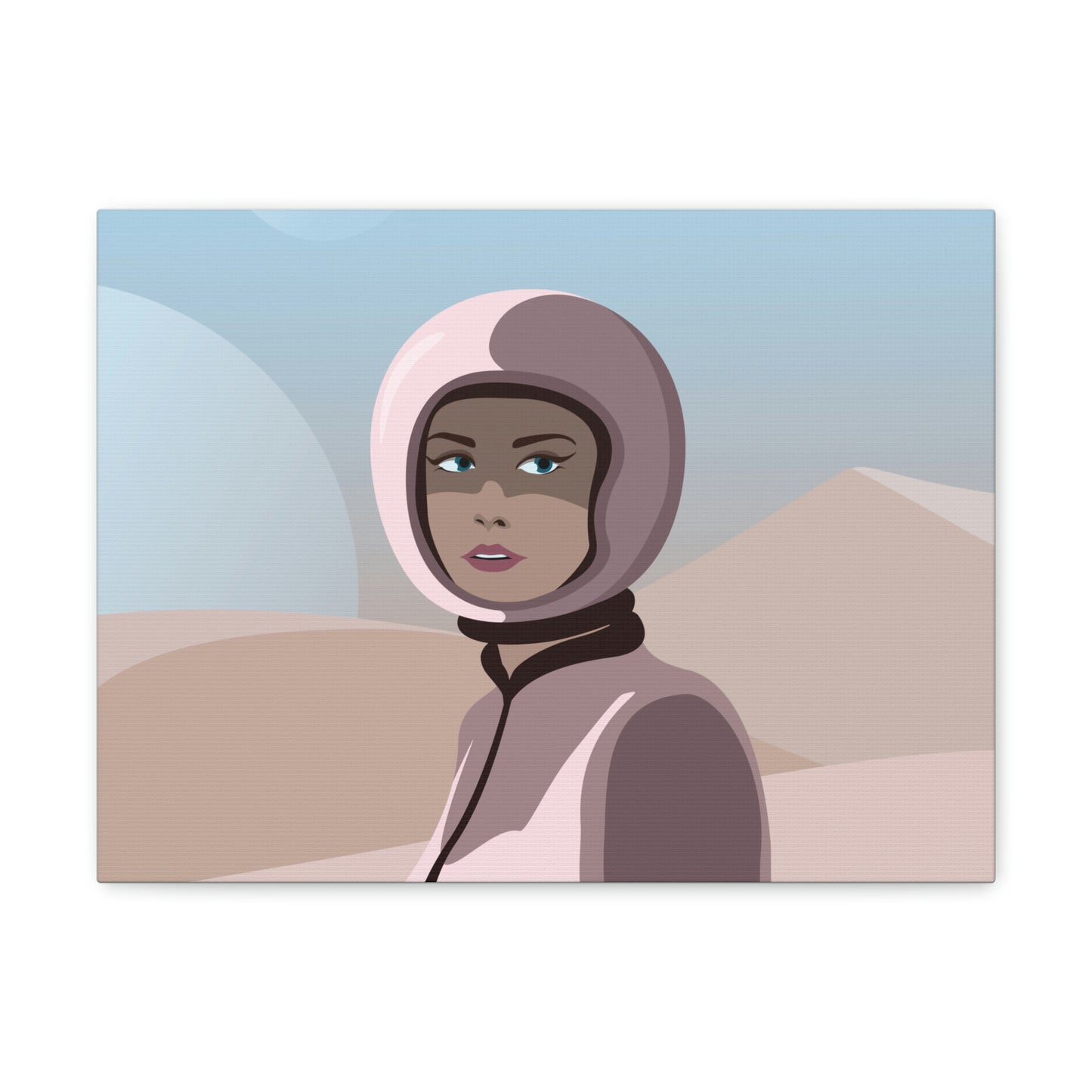 Astronaut Woman Aliens Minimal Aesthetic Classic Art Canvas Gallery Wraps