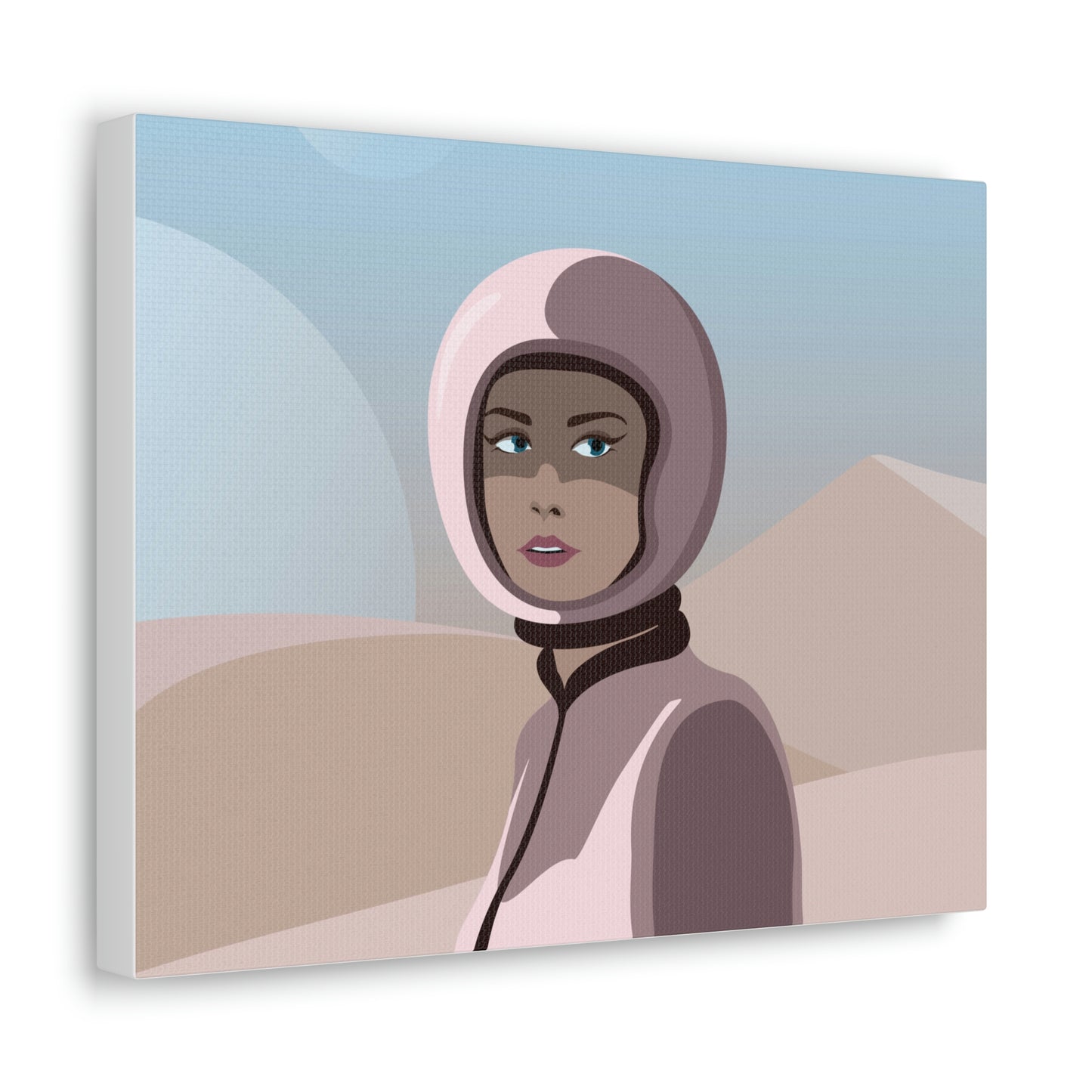 Astronaut Woman Aliens Minimal Aesthetic Classic Art Canvas Gallery Wraps