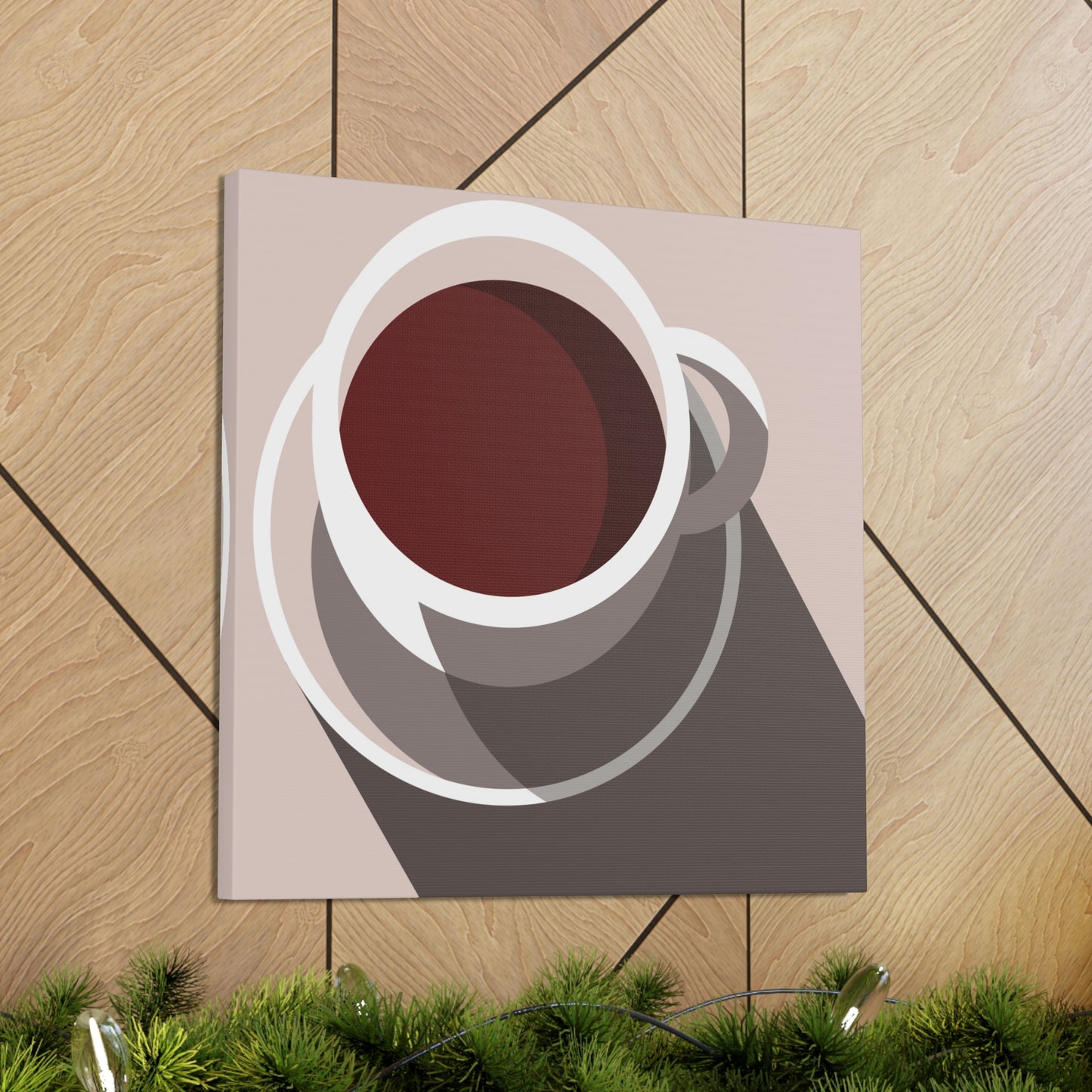 Cup Of Coffee Minimal Art Aesthetic Beige Aesthetic Classic Art Canvas Gallery Wraps