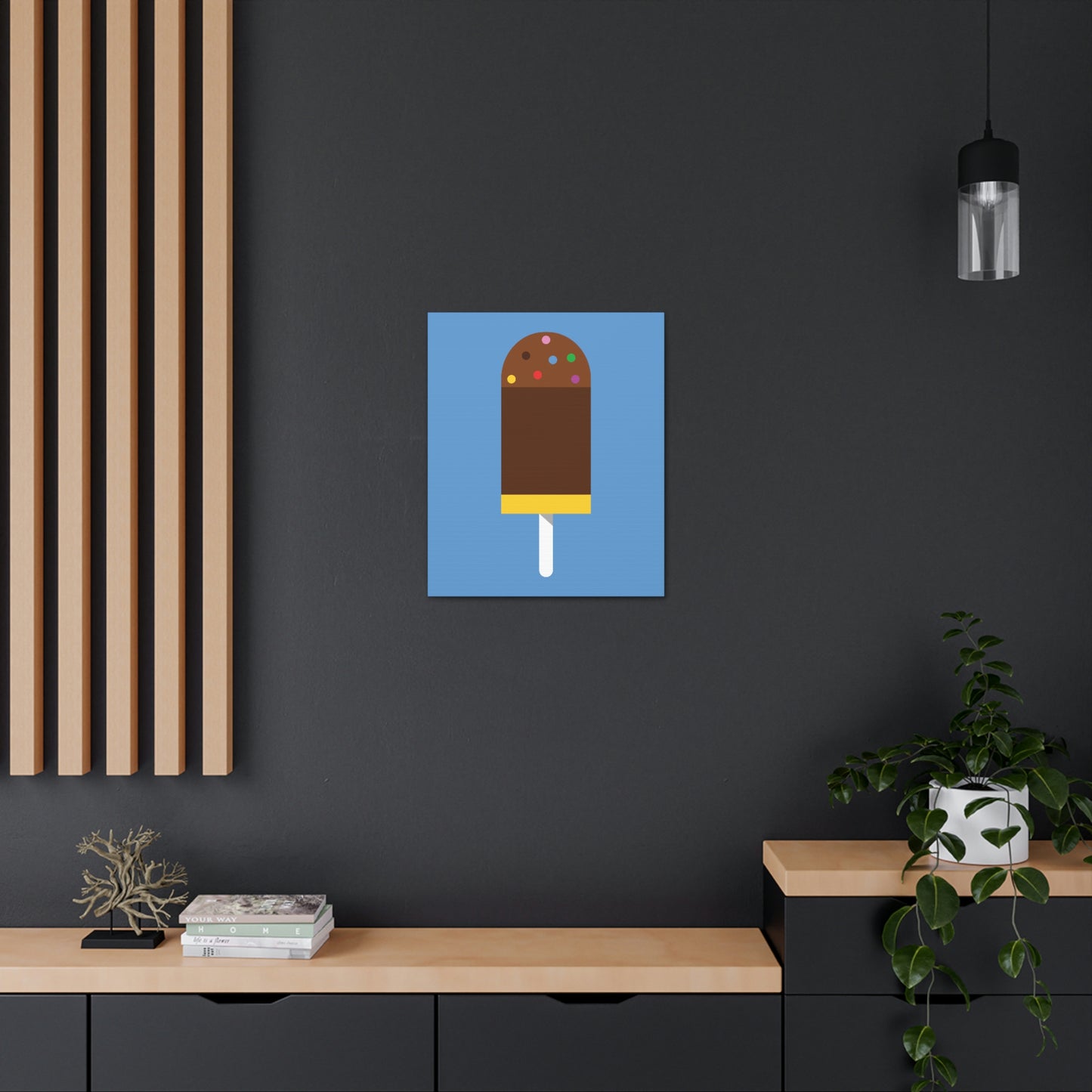 Ice Cream Lover Minimal Abstract Aesthetic Classic Art Canvas Gallery Wraps