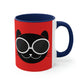 Anime Cute Black Cat Minimal Art Classic Accent Coffee Mug 11oz