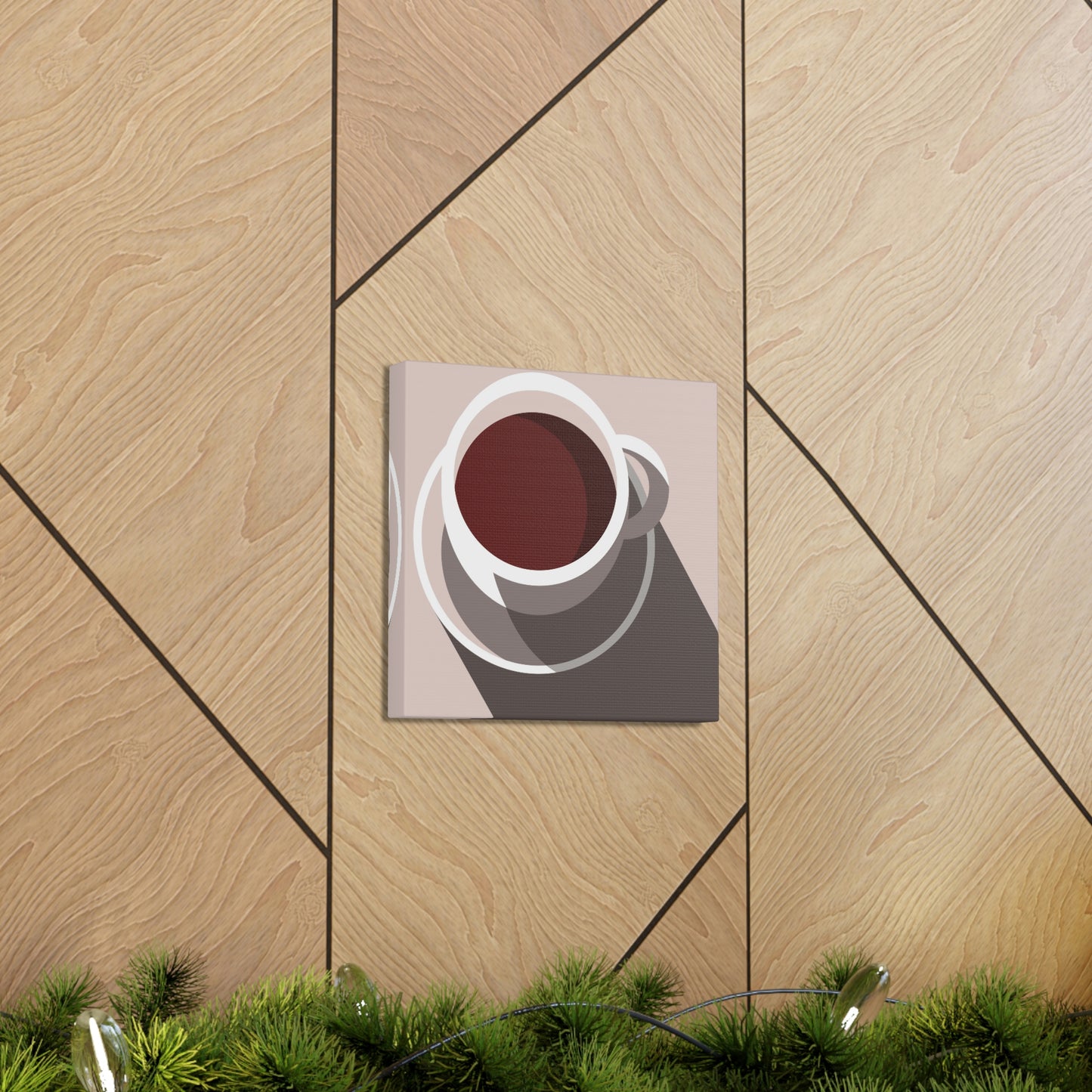 Cup Of Coffee Minimal Art Aesthetic Beige Aesthetic Classic Art Canvas Gallery Wraps