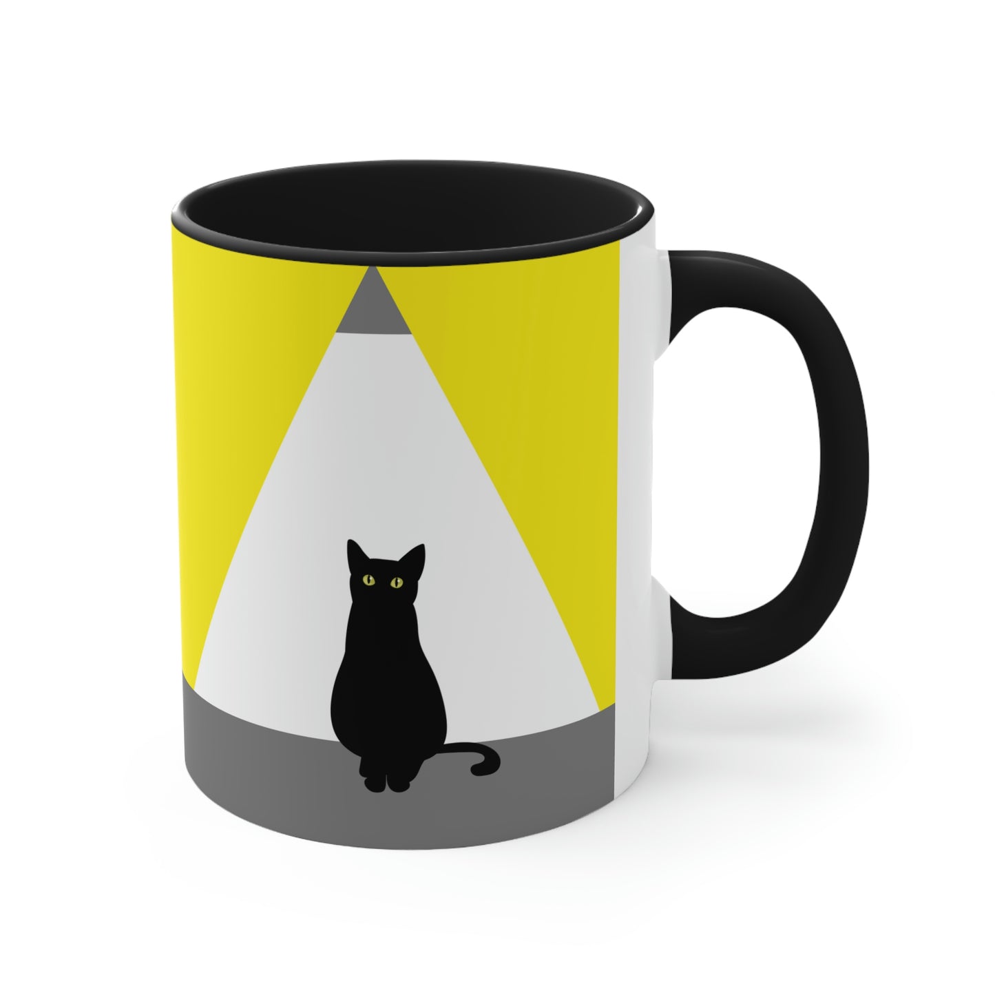 Black Cat Watching Lord of Light Looking At Sunset Classic Accent Coffee Mug 11oz