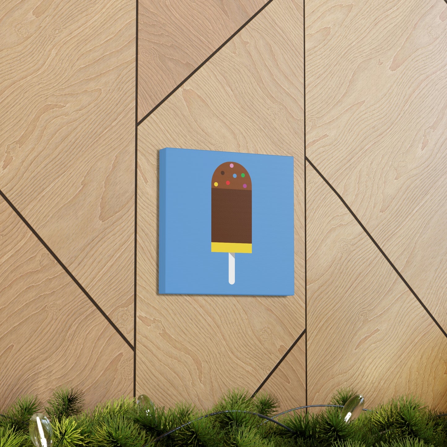 Ice Cream Lover Minimal Abstract Aesthetic Classic Art Canvas Gallery Wraps