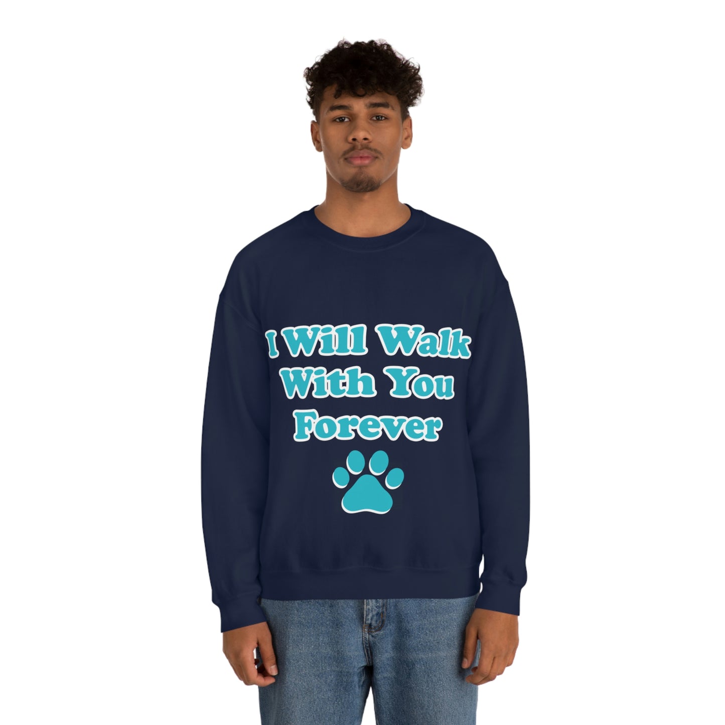 I Will Walk With You Forever Cat Lover Unisex Heavy Blend™ Crewneck Sweatshirt