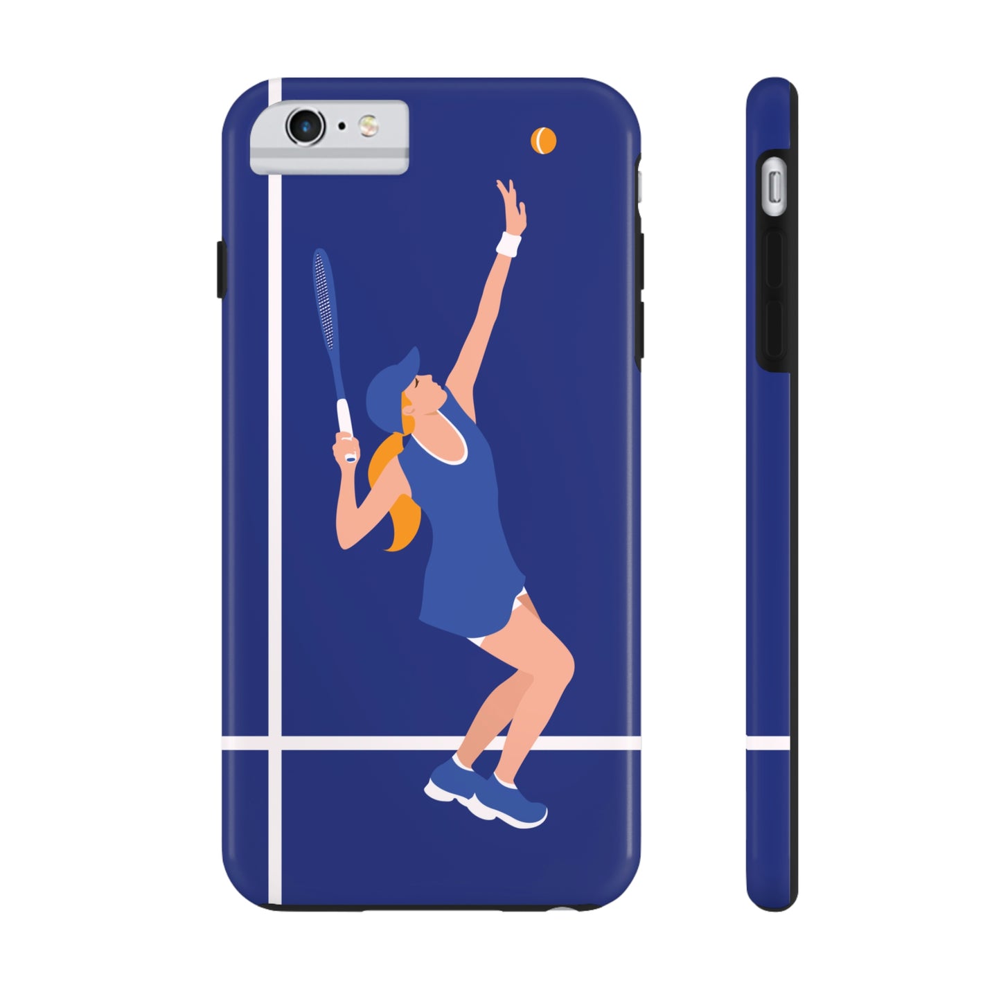 Tennis Player Blue Art Sports Team Tough Phone Cases Case-Mate