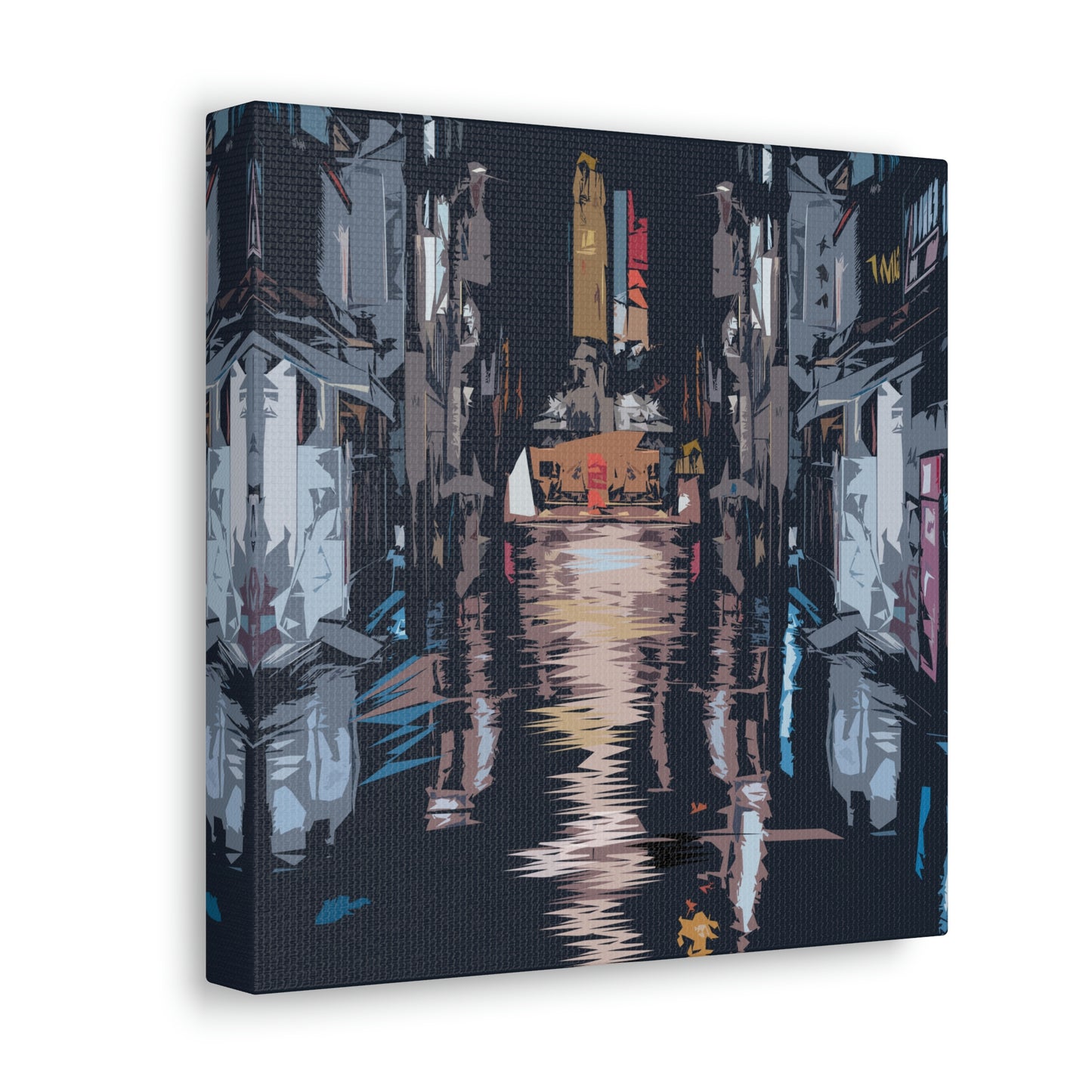 City Night Modern Abstract Classic Art Canvas Gallery Wraps