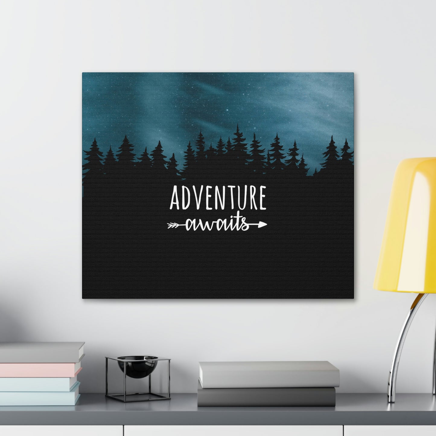 Adventure Awaits Art Vacation Landscape Explore Aesthetic Classic Art Canvas Gallery Wraps