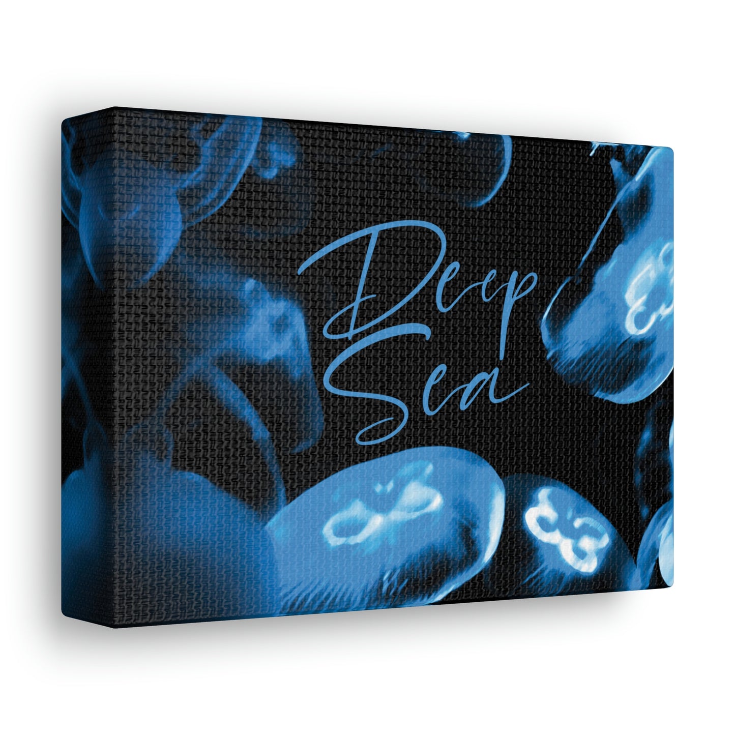 Deep Sea Jellyfish Silhouette Eco Friendly Life Sign Aesthetic Classic Art Canvas Gallery Wraps