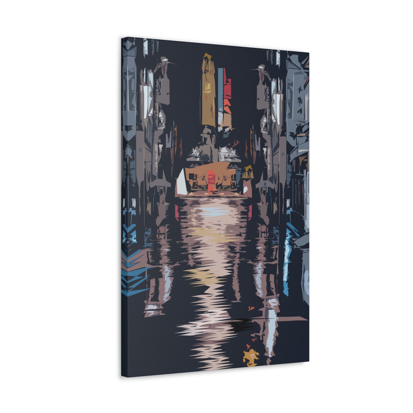 City Night Modern Abstract Classic Art Canvas Gallery Wraps